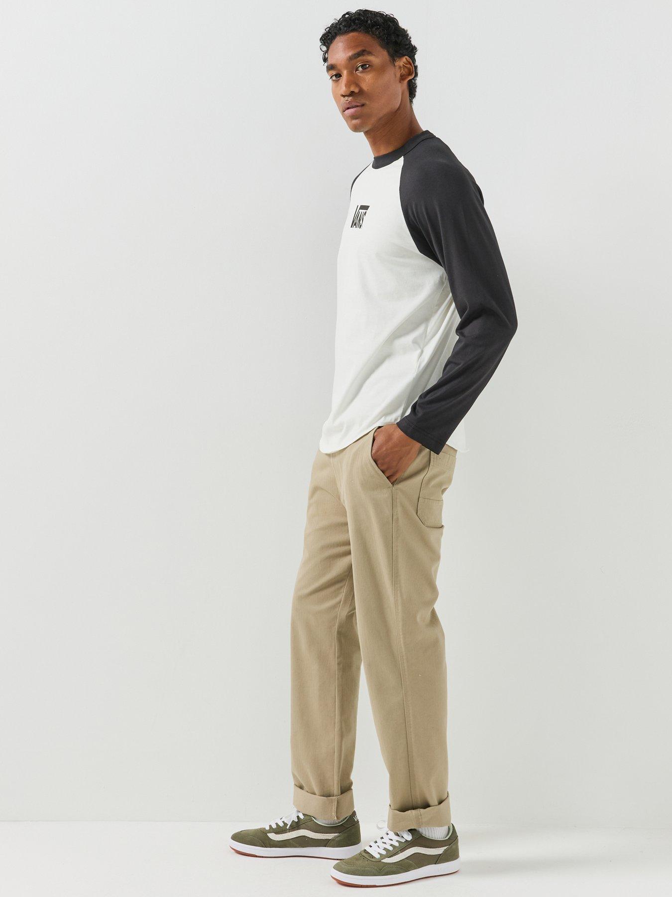 Image 5 of 6 of Vans Mens Core Raglan Contrast Sleeve Long Sleeve T-Shirt - Black/White