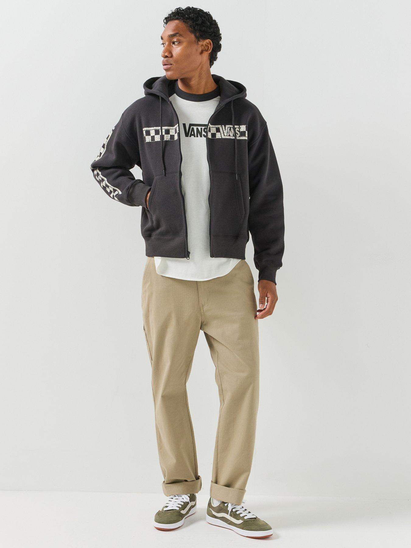 Image 6 of 6 of Vans Mens Core Raglan Contrast Sleeve Long Sleeve T-Shirt - Black/White