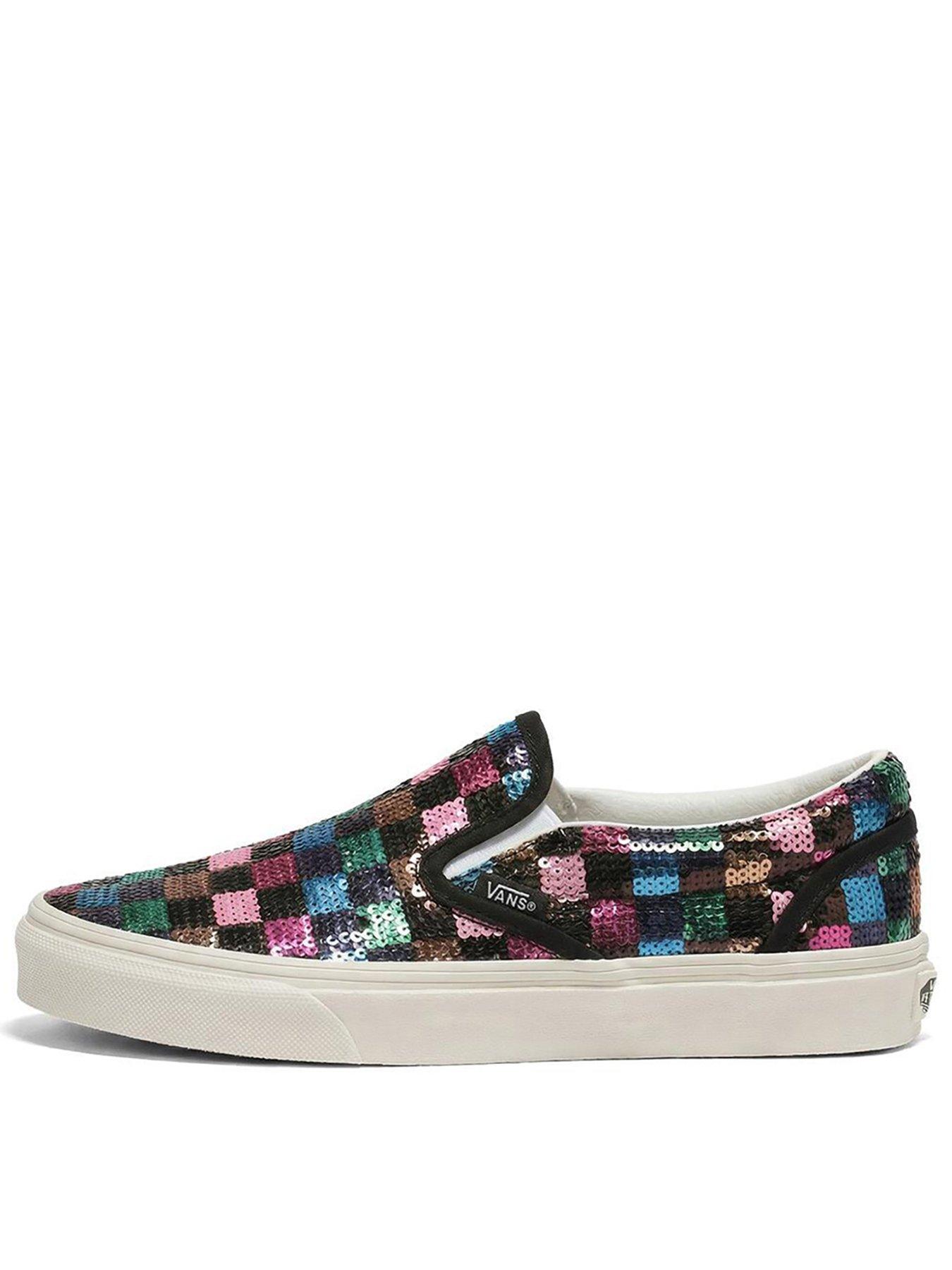 Image 1 of 4 of Vans Junior Sequins Slip-On Trainers - Black Multi