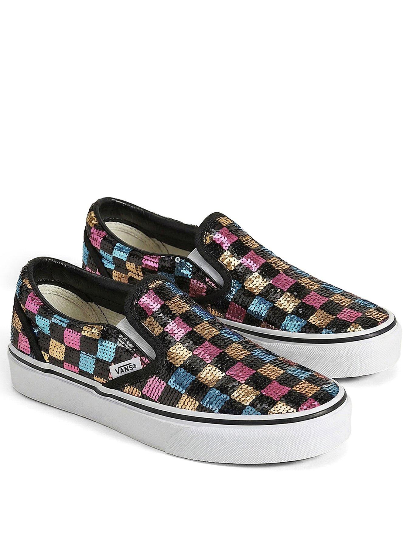 Image 2 of 4 of Vans Junior Sequins Slip-On Trainers - Black Multi