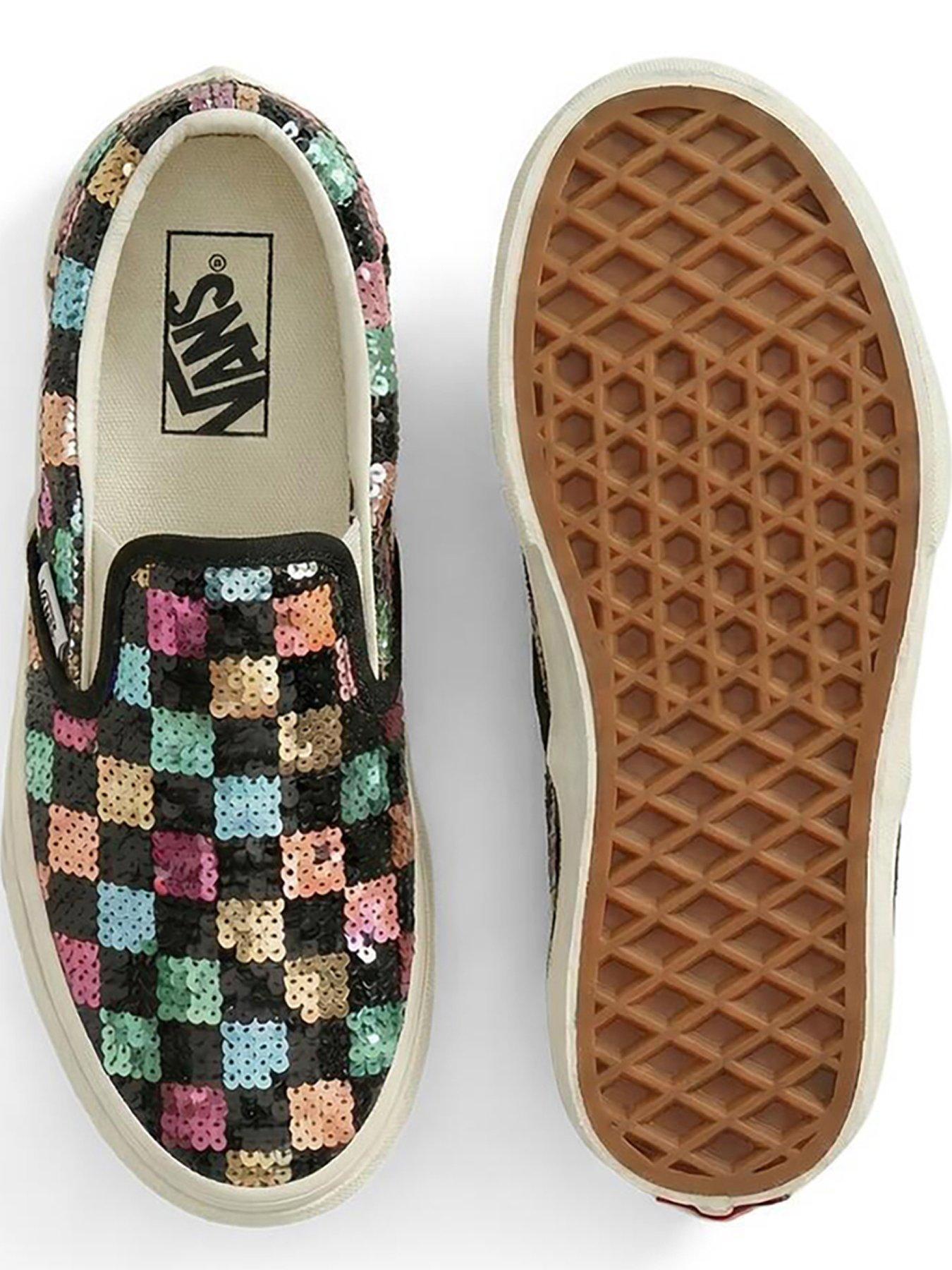 Image 4 of 4 of Vans Junior Sequins Slip-On Trainers - Black Multi
