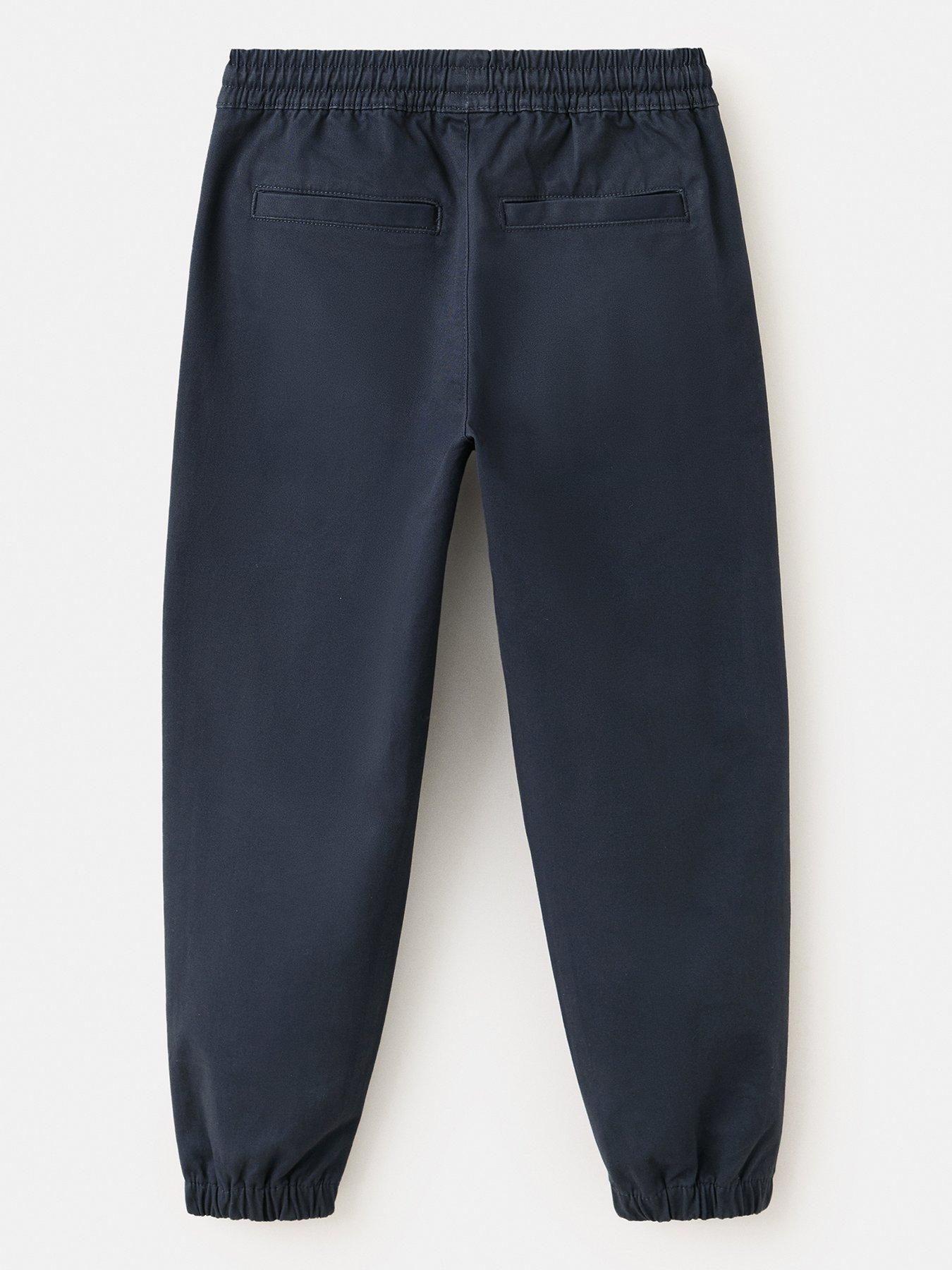 Image 2 of 4 of Mango Boys Cotton Jogger Style Trousers - Navy