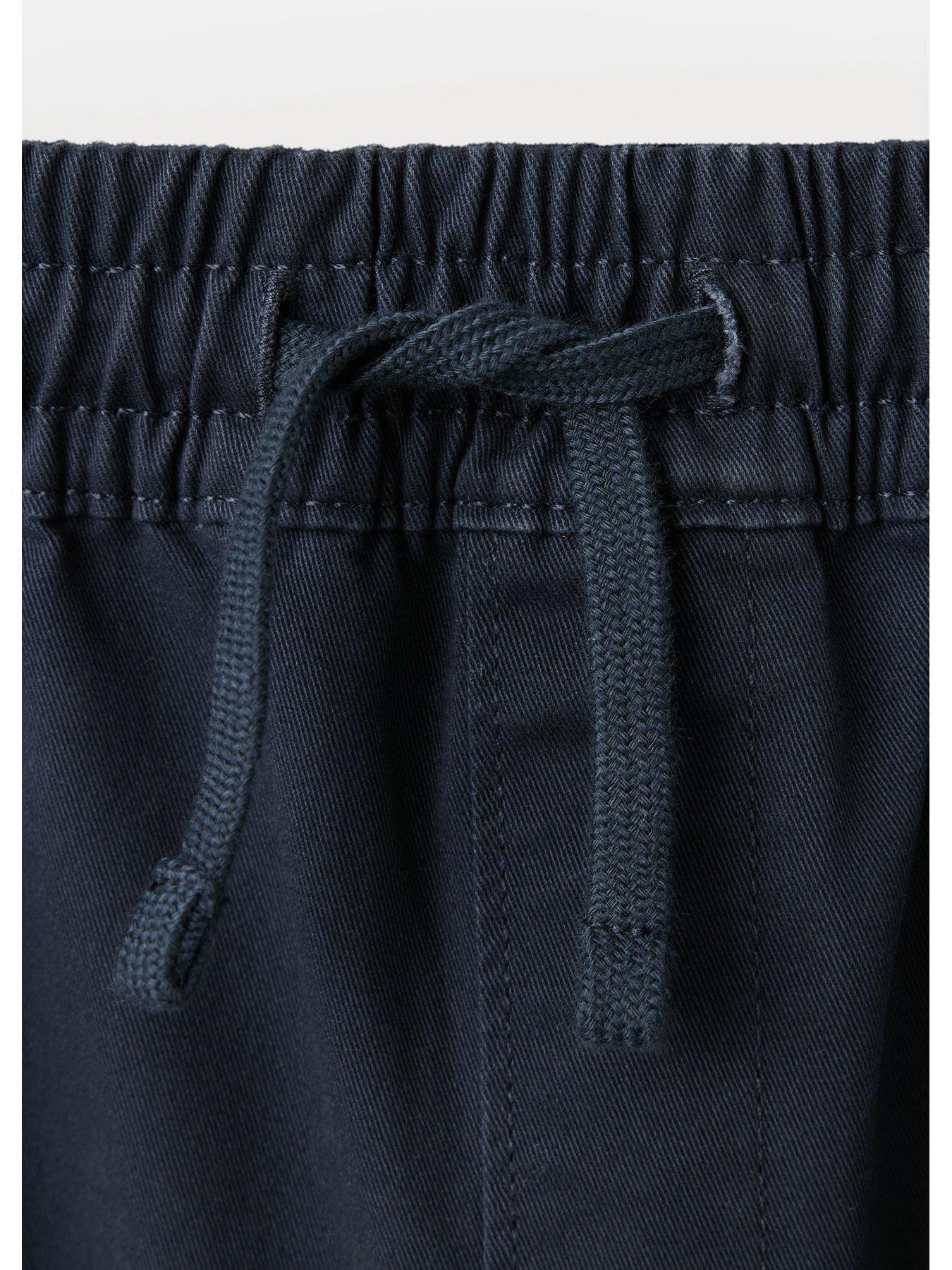 Image 3 of 4 of Mango Boys Cotton Jogger Style Trousers - Navy