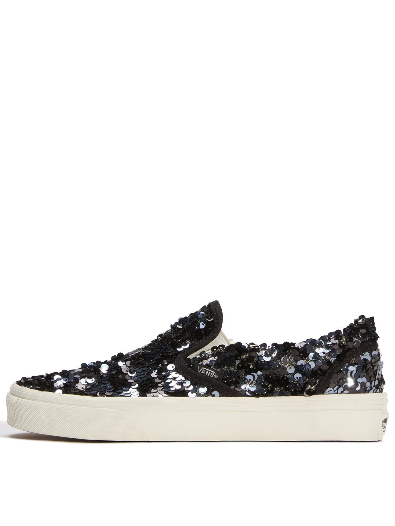 Image 1 of 3 of Vans Womens Sequins Slip-On - Black