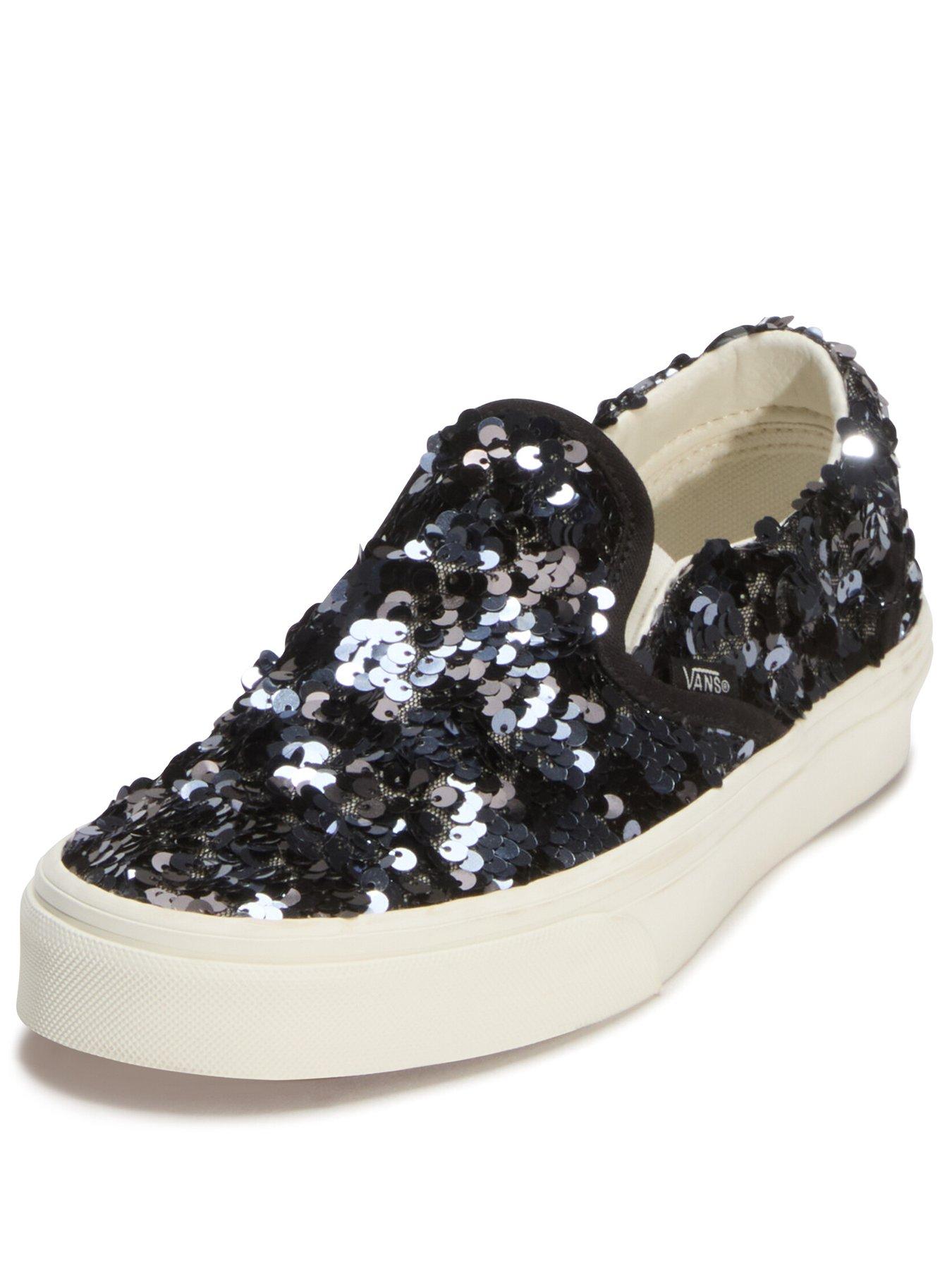 Image 2 of 3 of Vans Womens Sequins Slip-On - Black