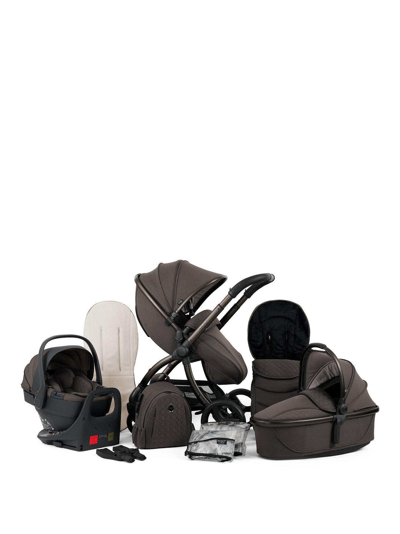 Image 1 of 6 of Egg egg3 Luxury Bundle with 360 egg shell Car Seat &amp; base - Chocolate Velvet