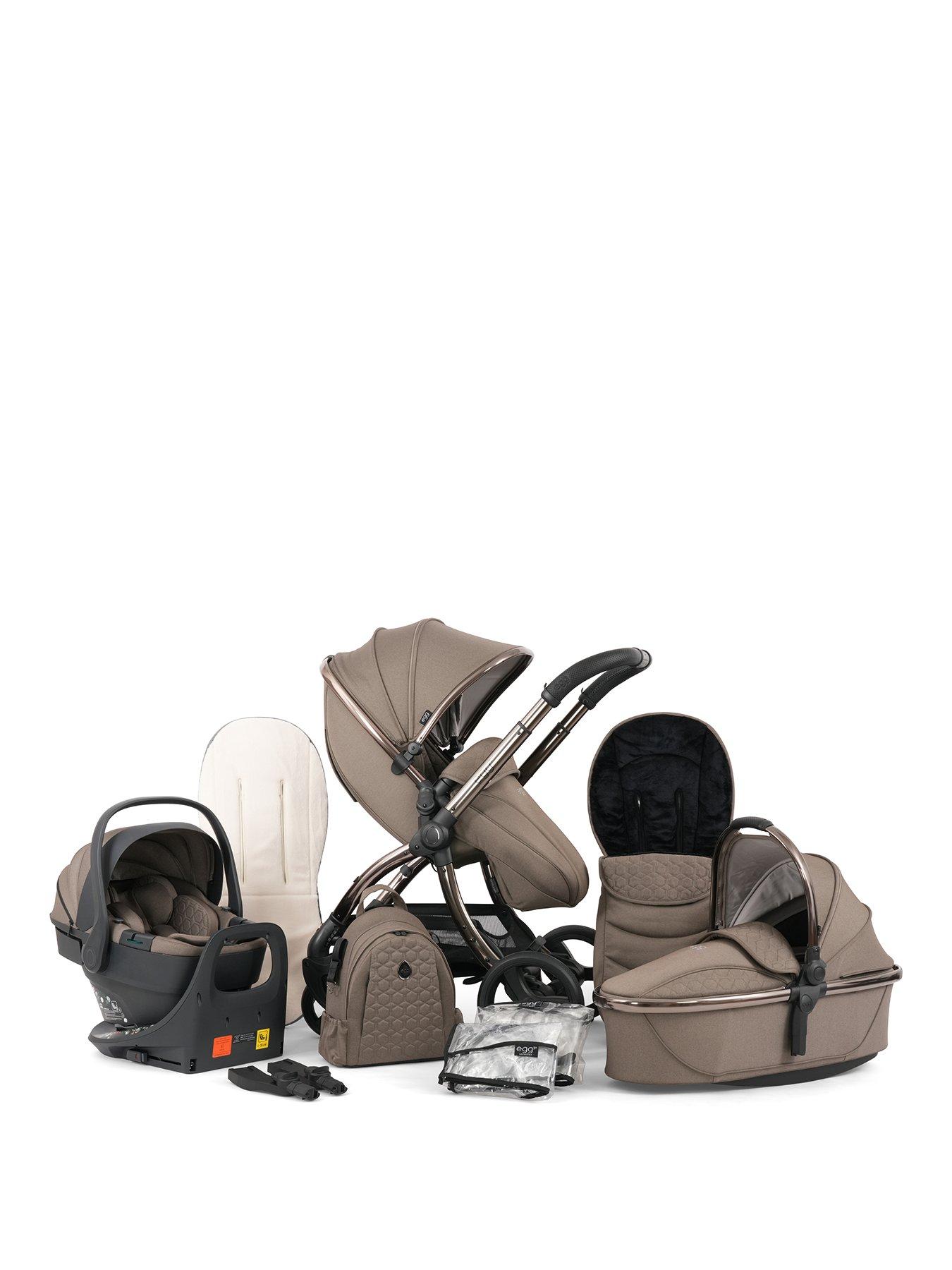 Egg egg3 Luxury Bundle with 360 egg shell Car Seat & base - Mink