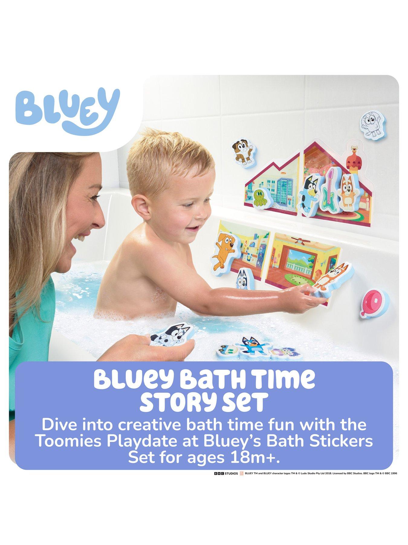 Image 2 of 7 of Bluey Playdate at Blueys Bath Sticker Set Bath Toy
