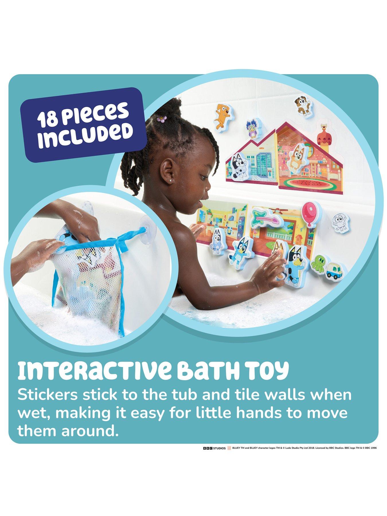 Image 4 of 7 of Bluey Playdate at Blueys Bath Sticker Set Bath Toy