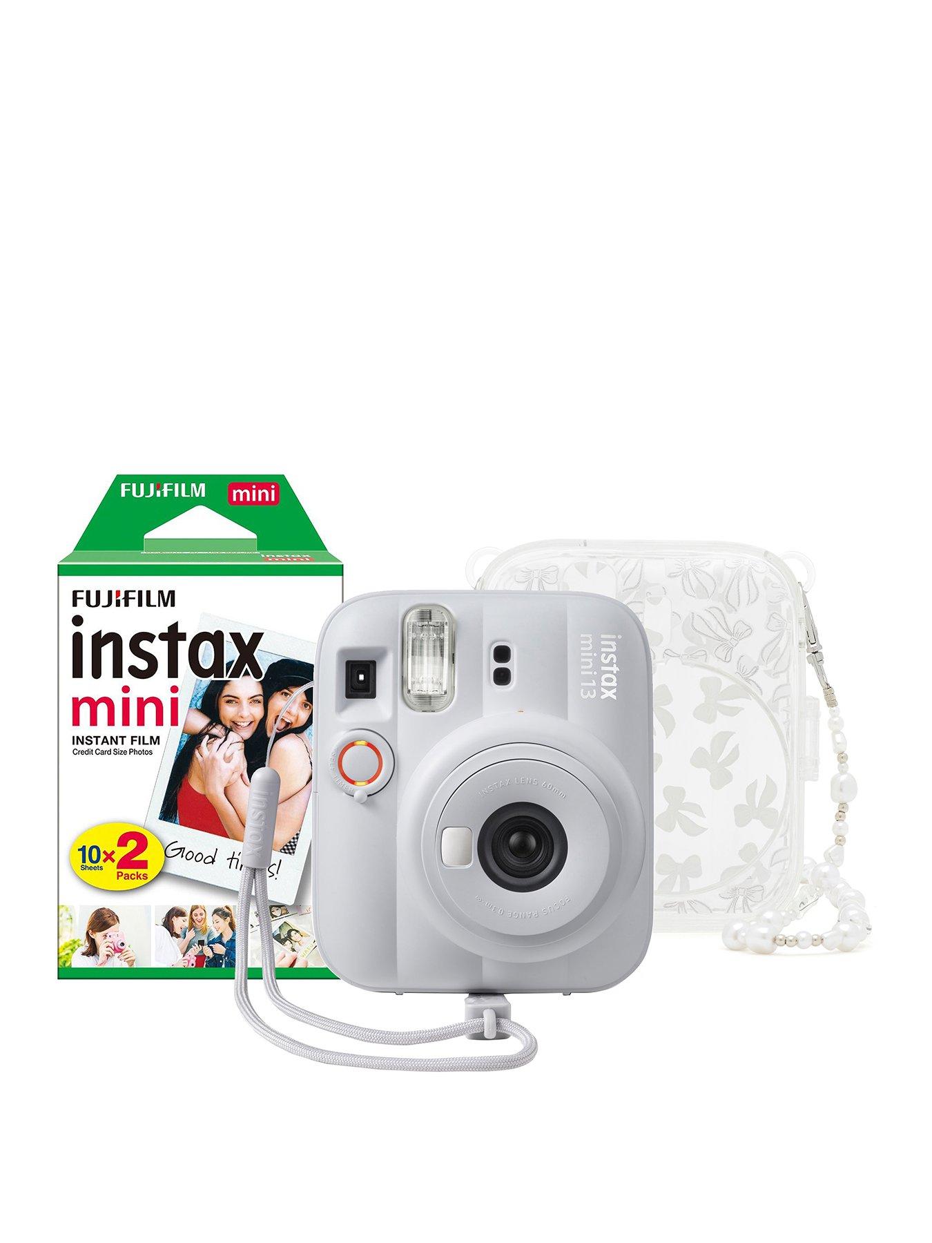 Fujifilm Instax Mini 13 Camera inc Skinny Dip Case  &  20 Shot Film - Clay White