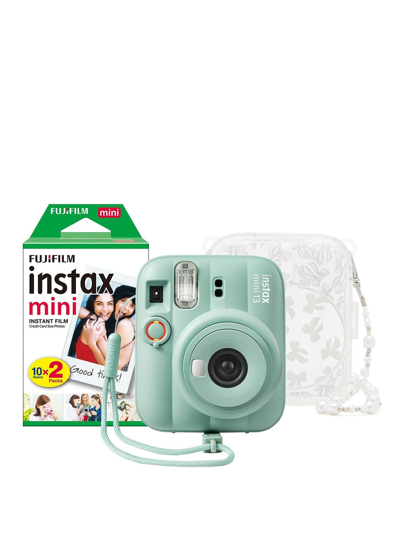 Fujifilm Instax Mini 13 Camera inc Skinny Dip Case & 20 Shot Film - Lagoon Green