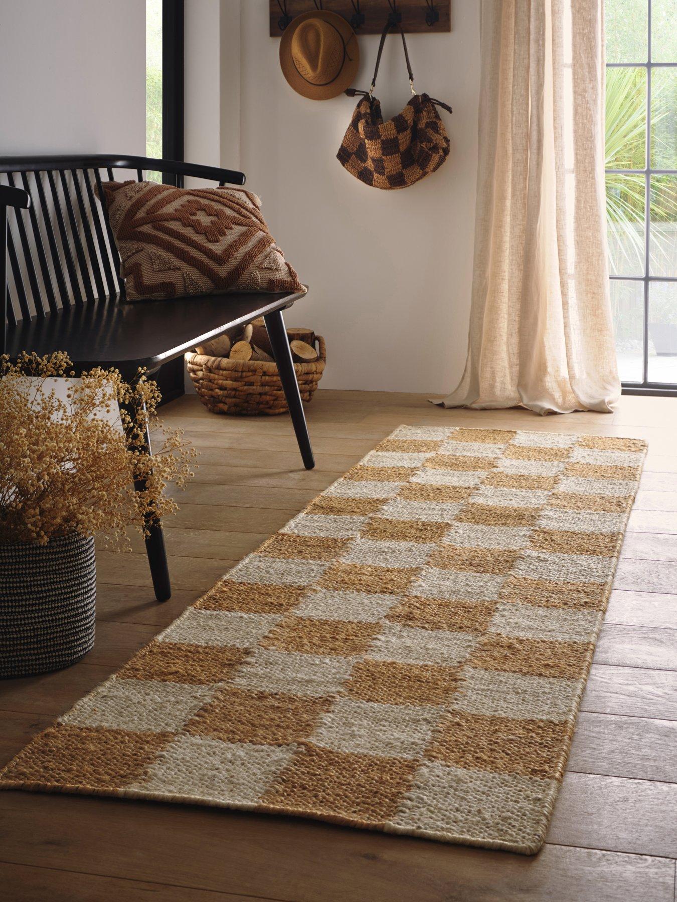 The Very Collection Checkerboard Jute Runner 67X230Cm