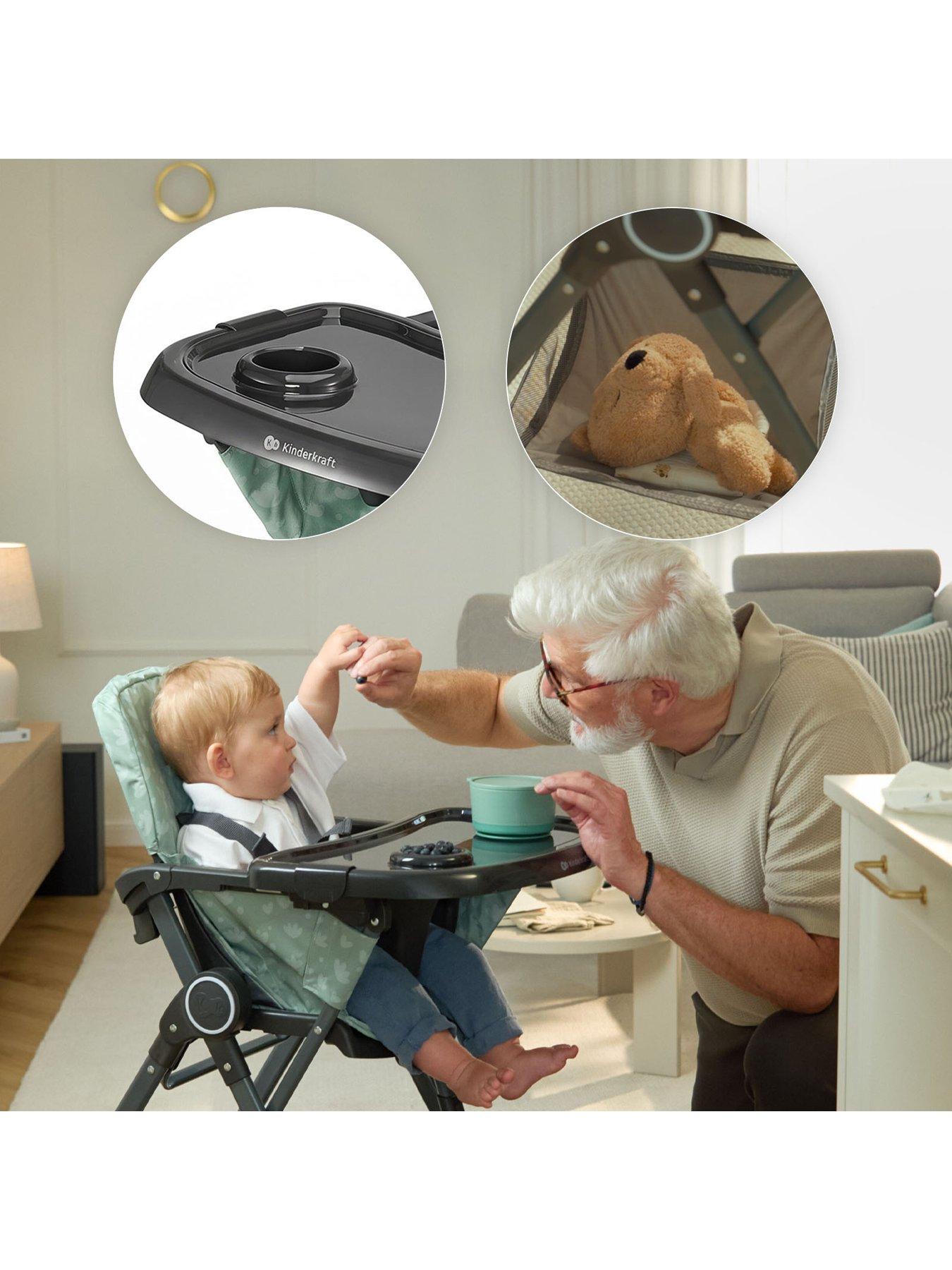 Image 6 of 8 of Kinderkraft high chair FOLDEE - green
