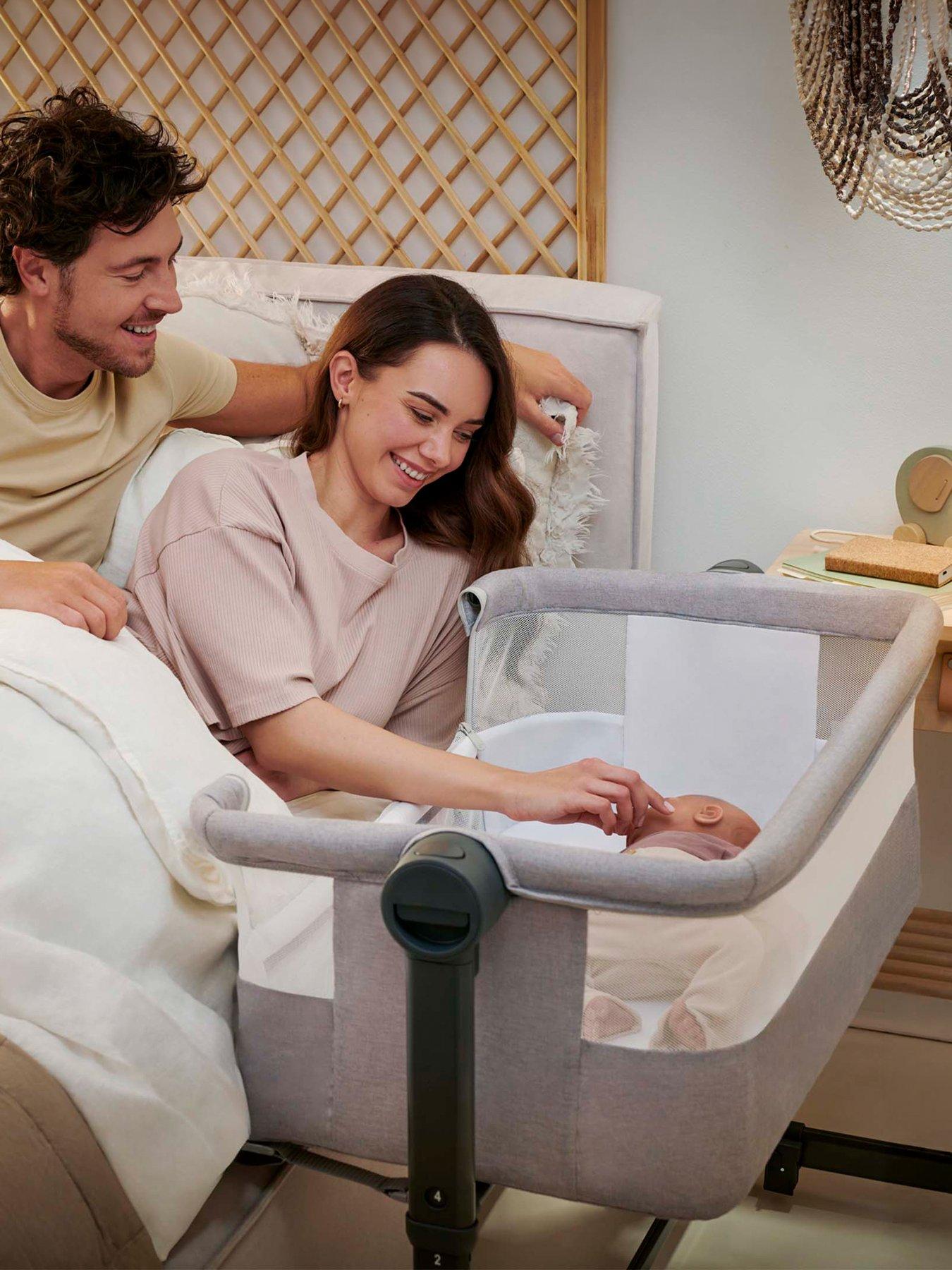 Kinderkraft NESTEE UP 2 bedside crib (co-sleeper) light grey