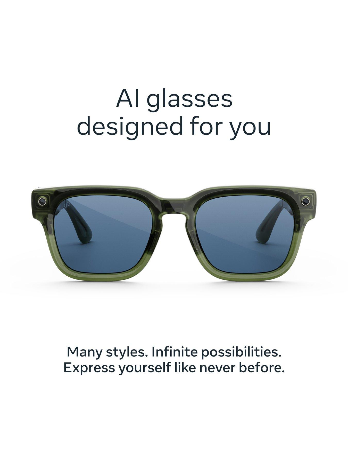 Image 2 of 8 of Meta Glasses Fury Racing Green, Light Blue Atlantic Lenses