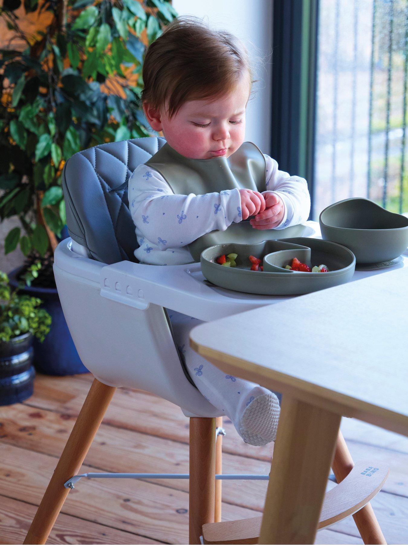 BabaBing! Bababing , Highchair , 4-in-1 Highchair & Toddler Chair , White/Grey