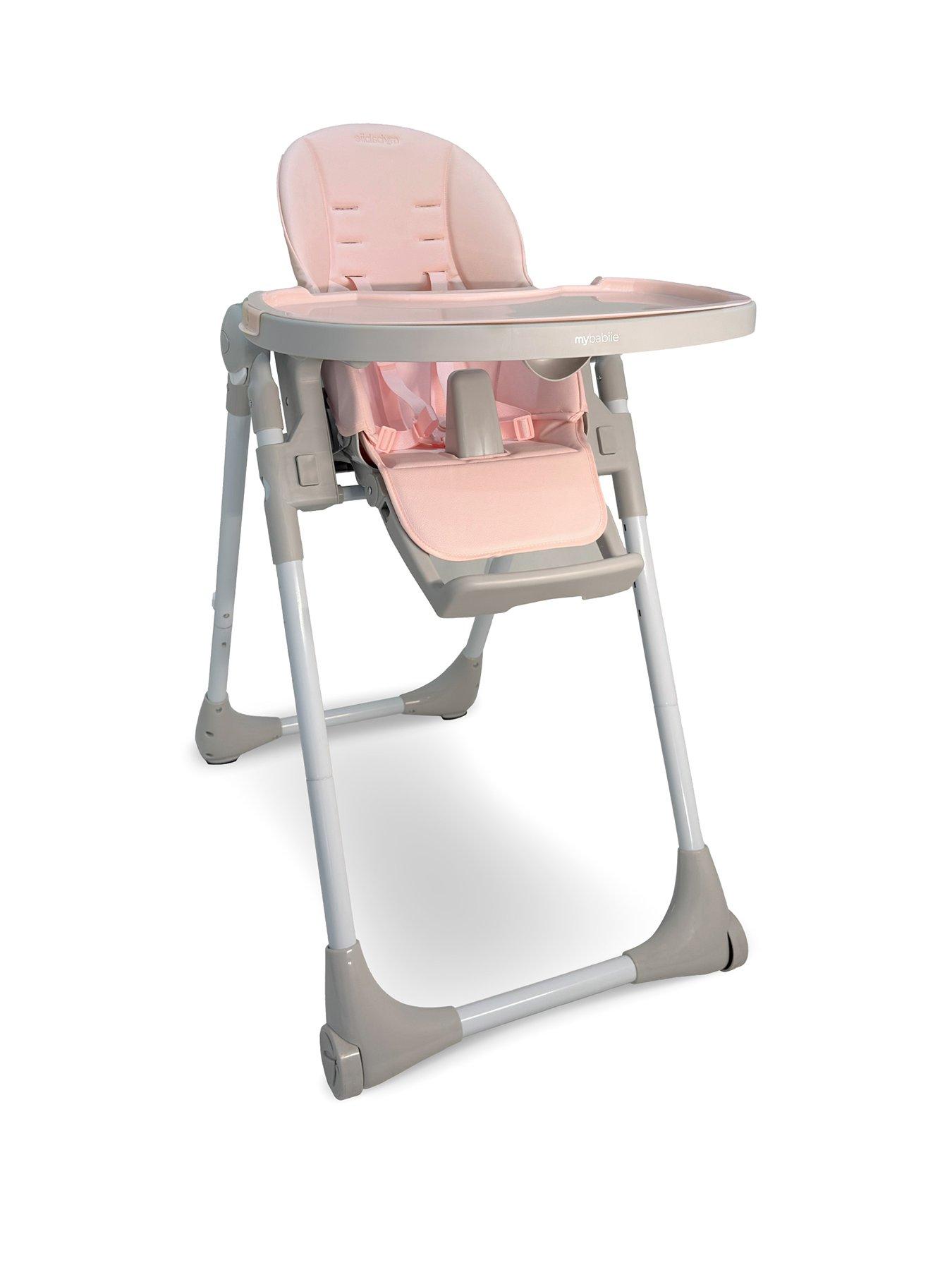 My Babiie Mbhc9 Luxe Highchair From Birth - Pink & Grey - Image 2