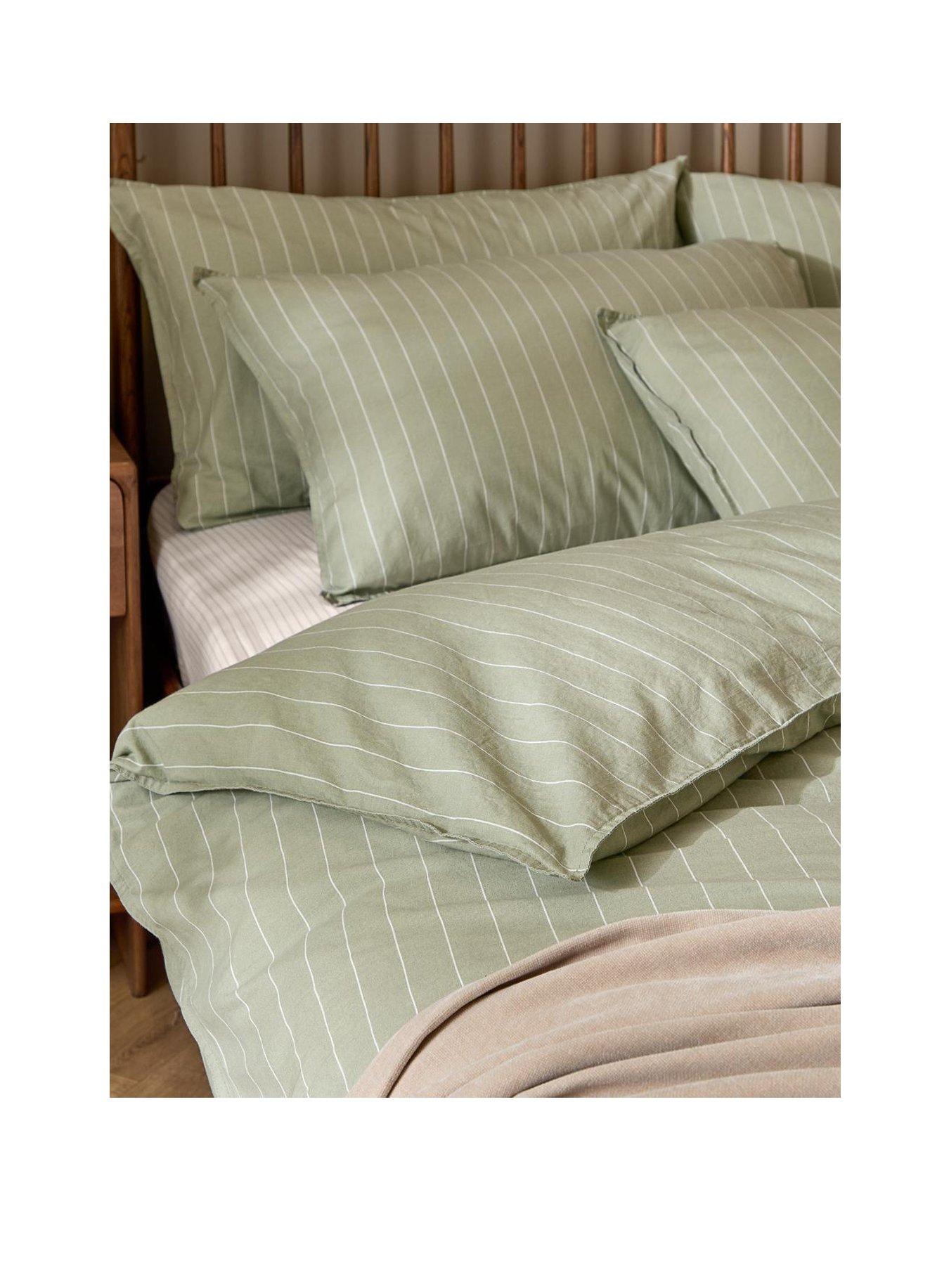 Image 2 of 4 of Yard Linear Stripe King Duvet Set Forest