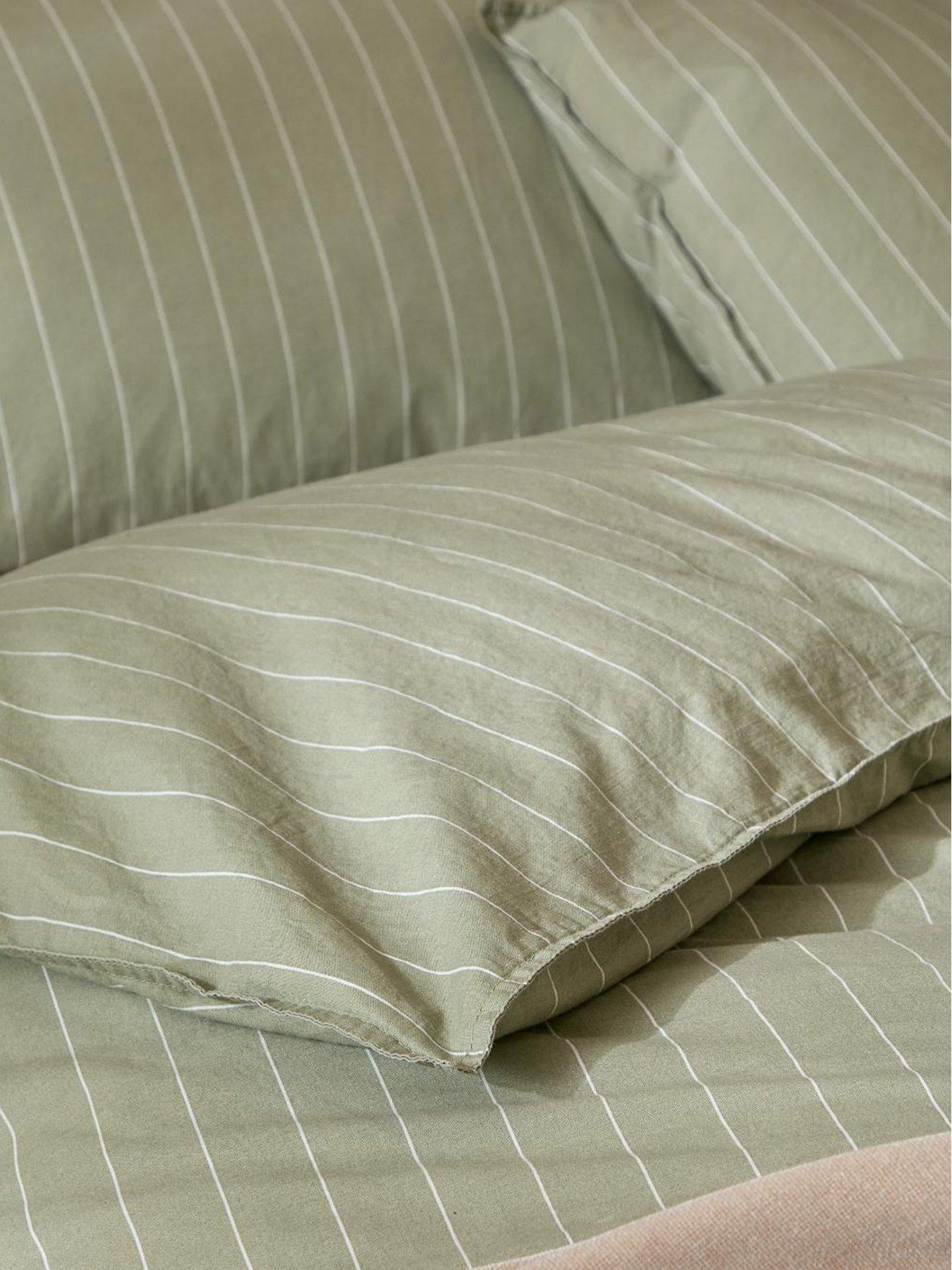 Image 3 of 4 of Yard Linear Stripe King Duvet Set Forest