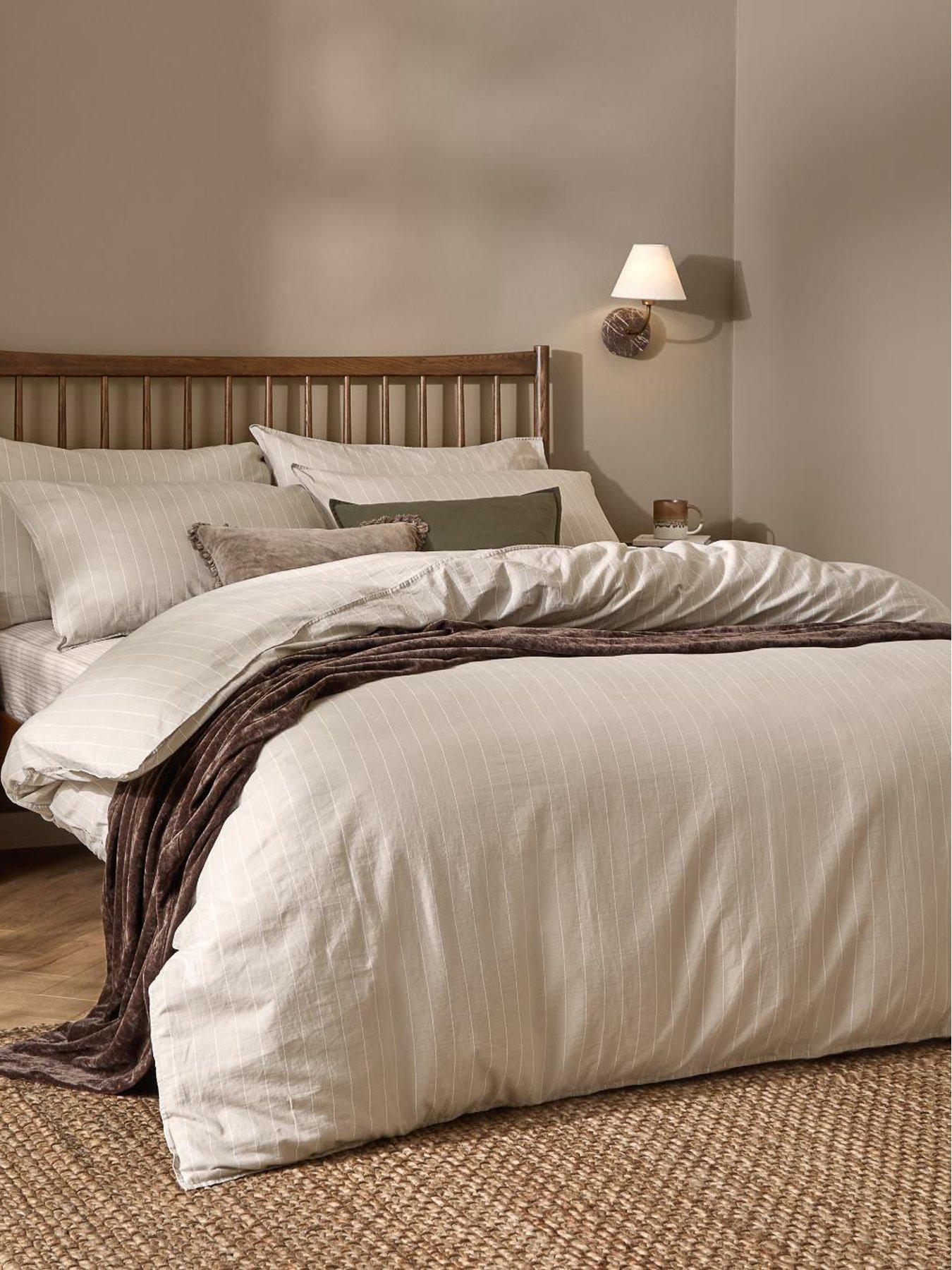 Image 1 of 4 of Yard Linear Stripe Duvet Set Natural
