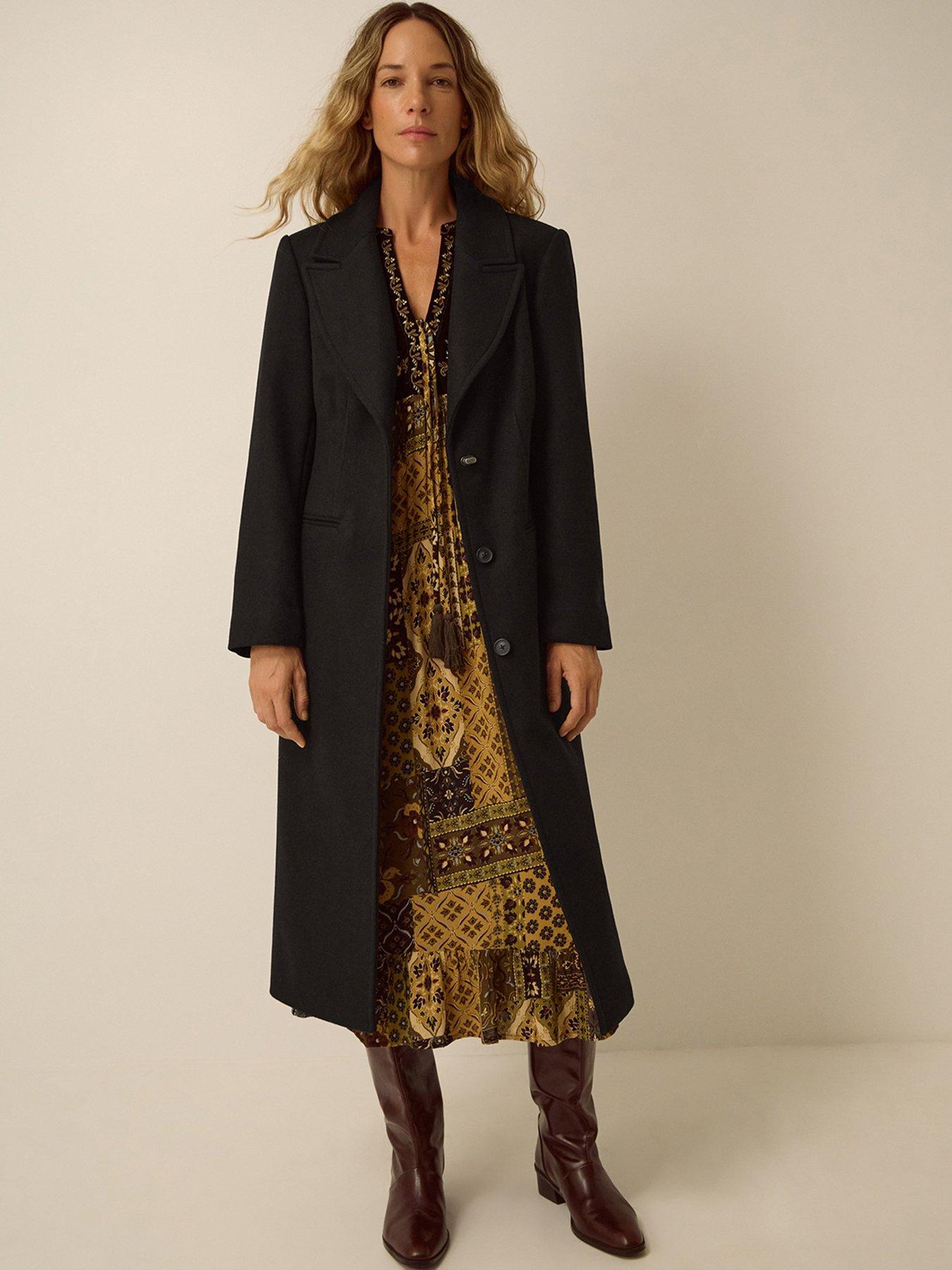 Image 1 of 5 of Monsoon Celia Crombie Coat