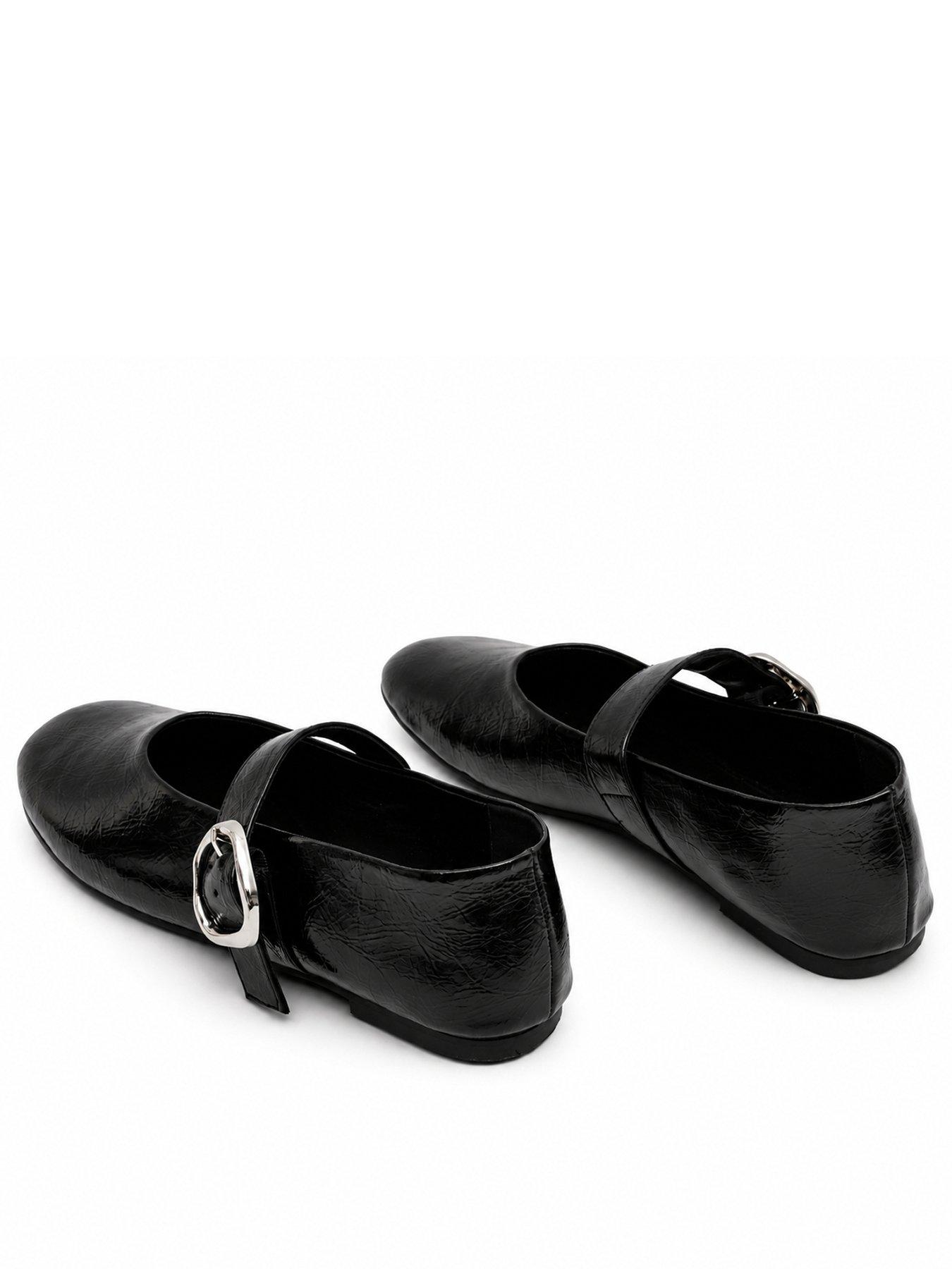Image 3 of 5 of Glamorous Womens Mary Jane Buckle Ballet Flats - Black