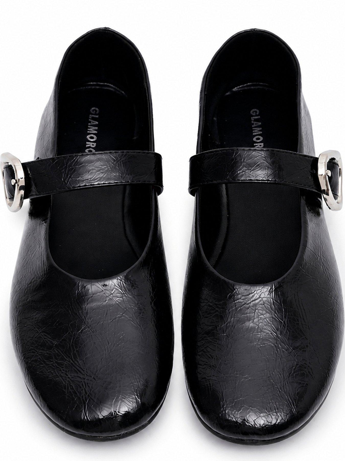 Image 4 of 5 of Glamorous Womens Mary Jane Buckle Ballet Flats - Black