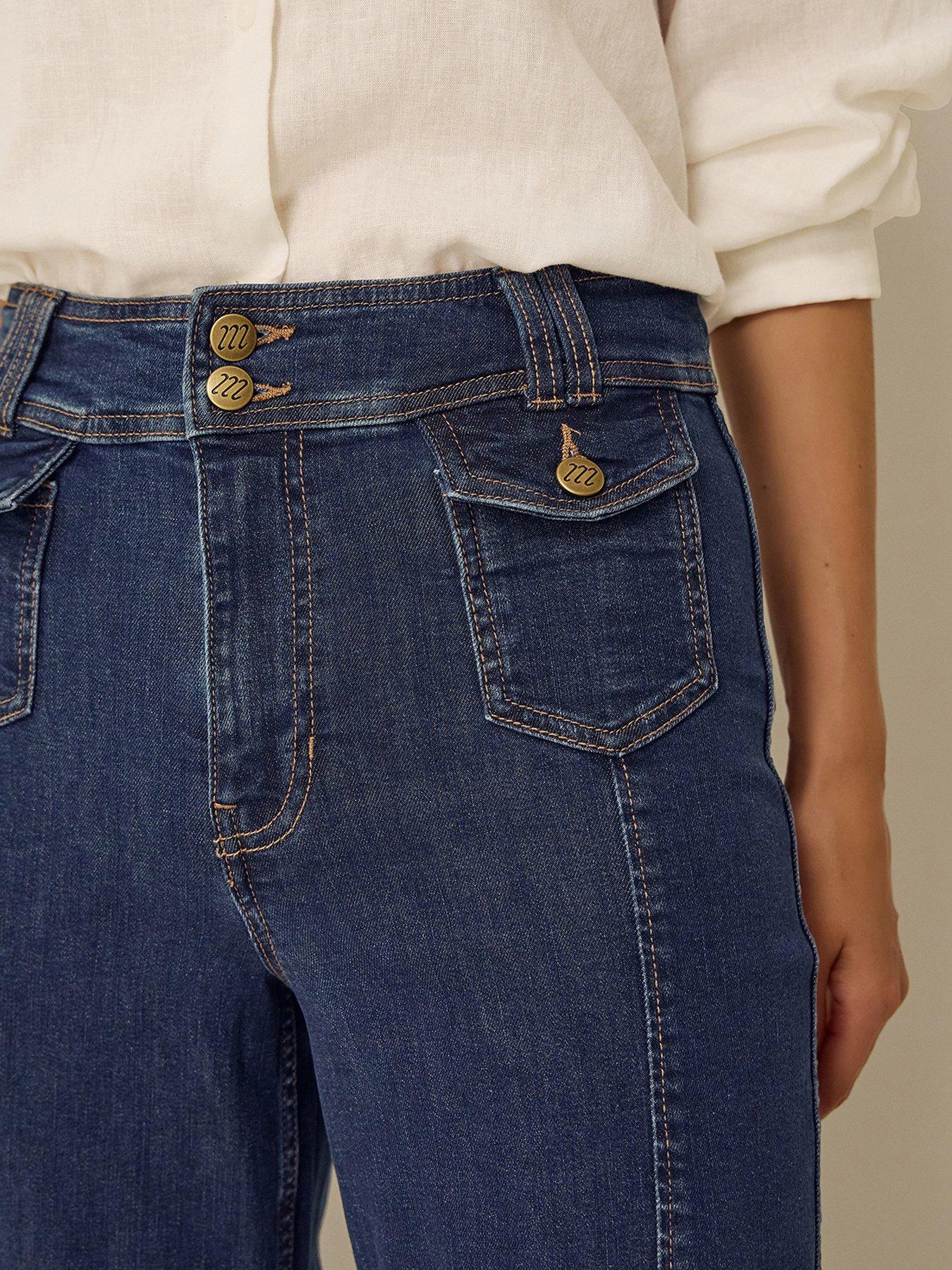 Image 3 of 4 of Monsoon Renee Flared Jeans - Blue