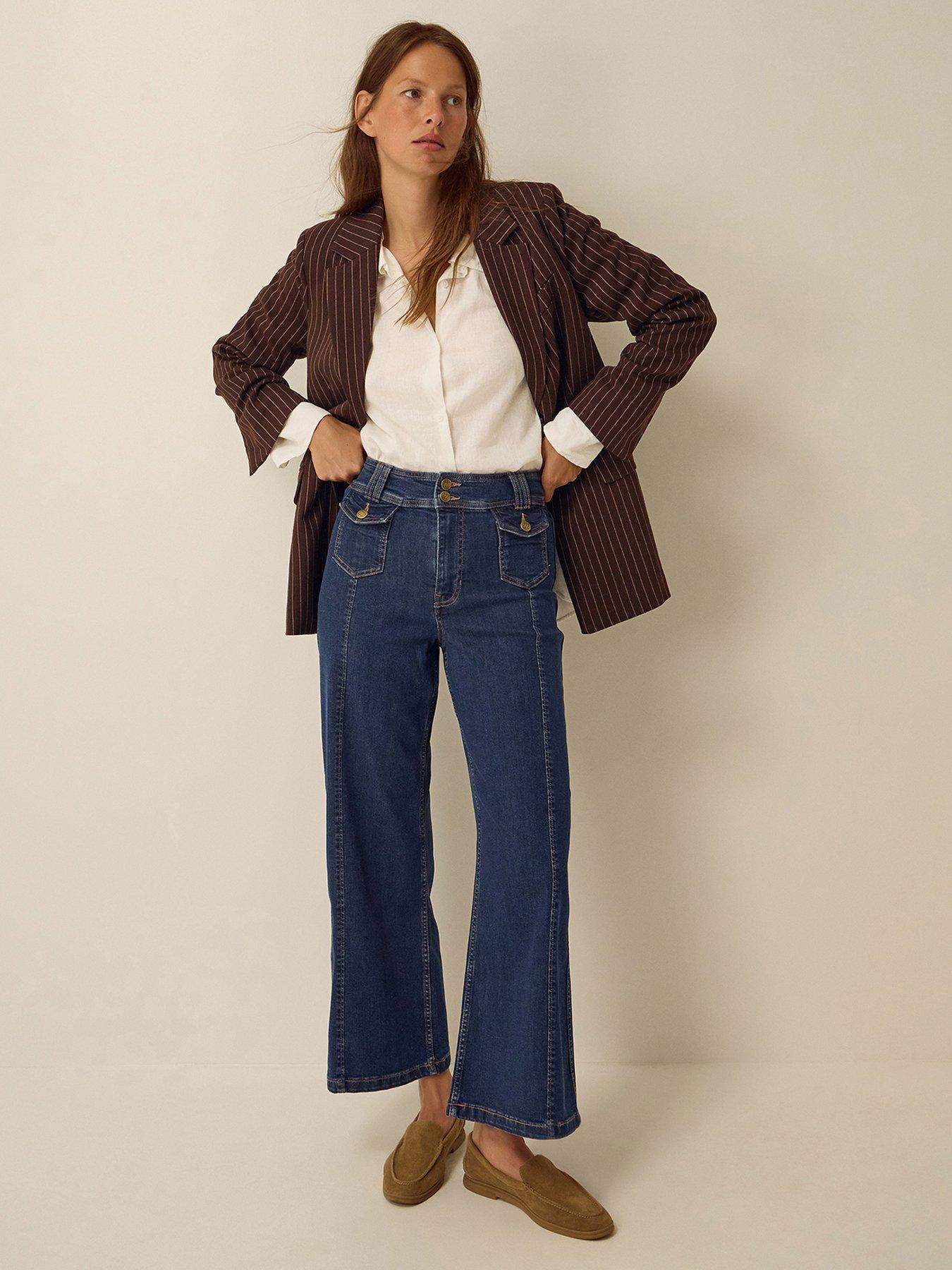 Image 4 of 4 of Monsoon Renee Flared Jeans - Blue