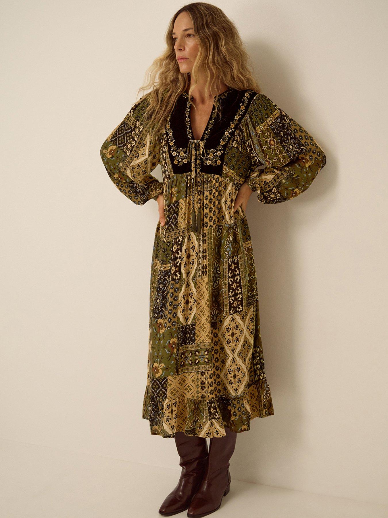 Image 1 of 5 of Monsoon Laoise Print Dress