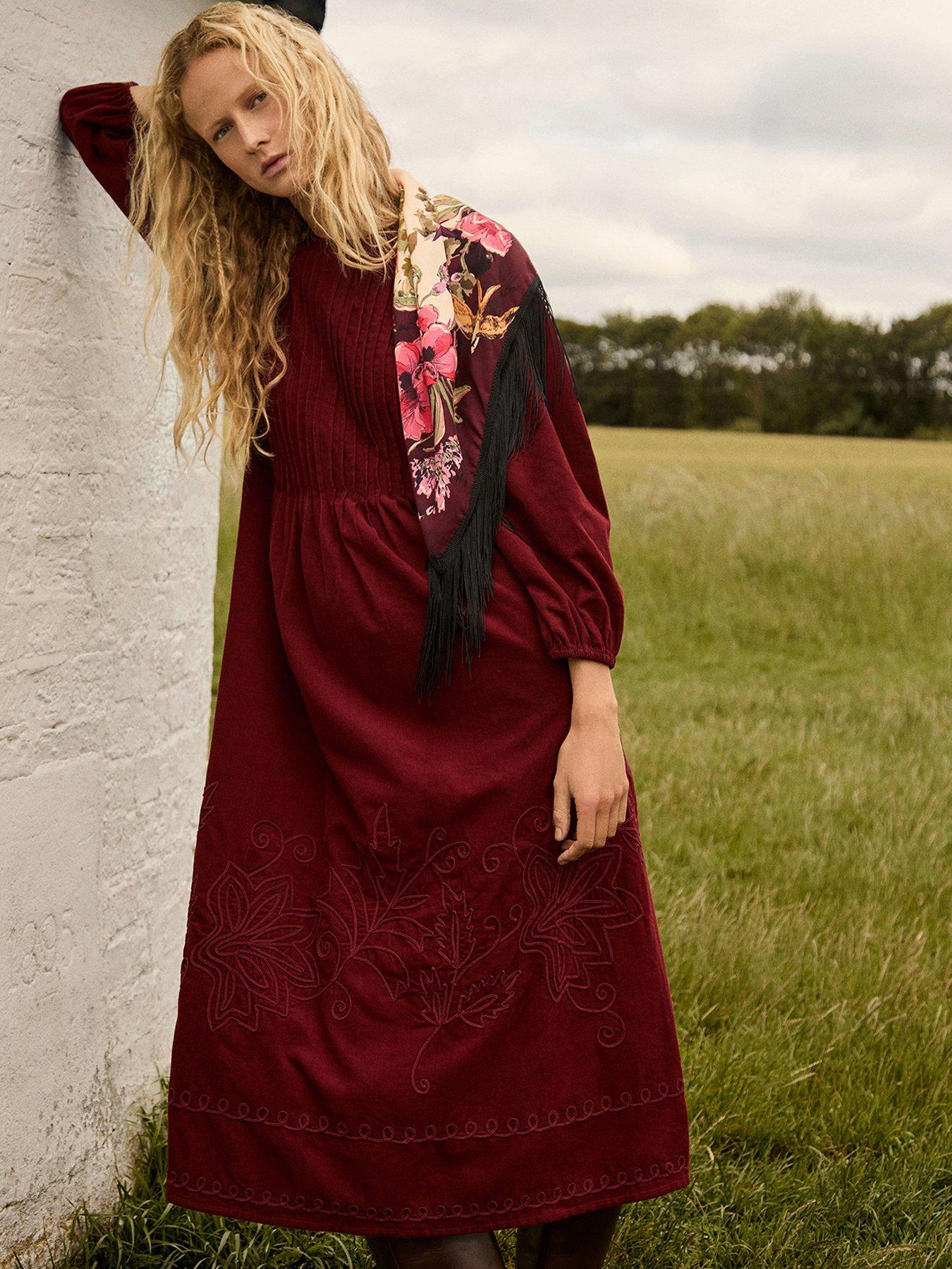 Image 1 of 5 of Monsoon Joyce Emb Cord Dress