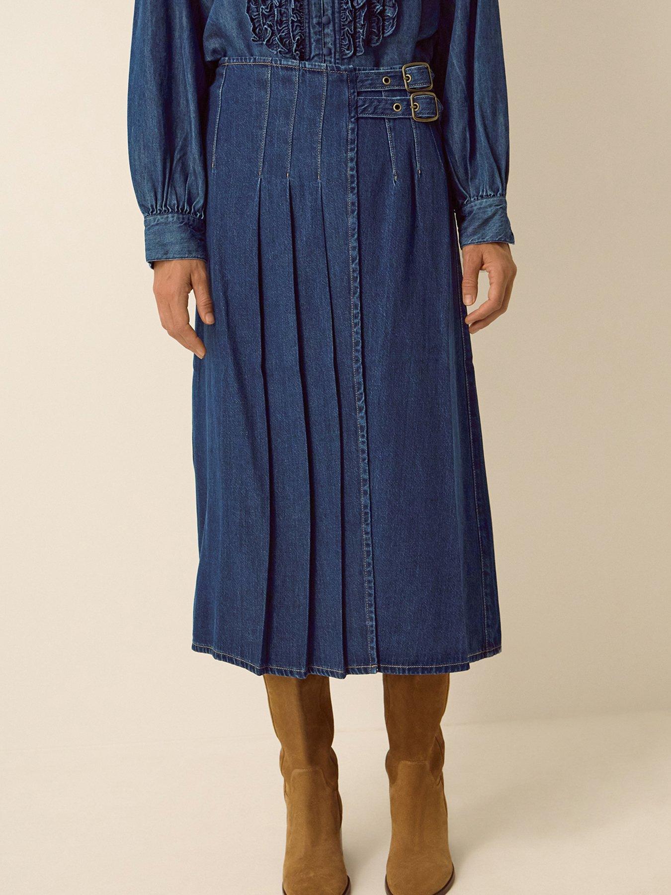 Image 2 of 5 of Monsoon Kitty Denim Kilt