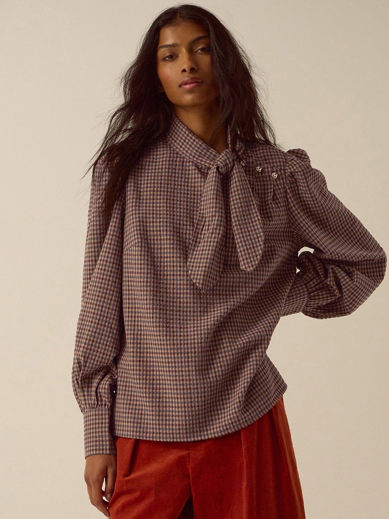 Image 1 of 4 of Monsoon Myla Check Tie Top