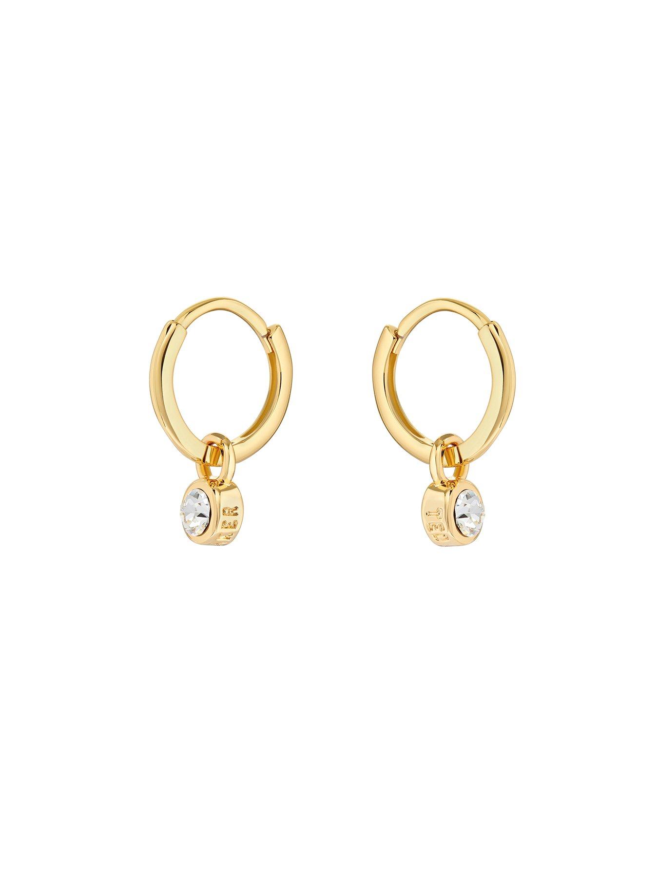Image 2 of 5 of Ted Baker SINALAA: Crystal Huggie Earrings