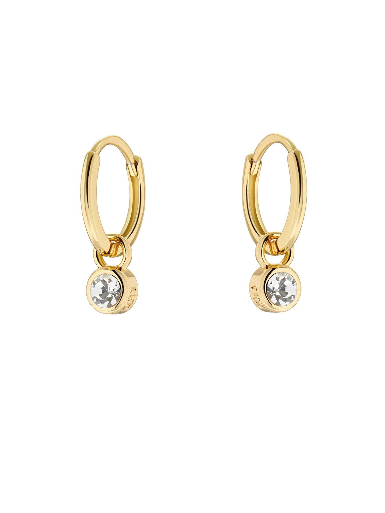 Image 3 of 5 of Ted Baker SINALAA: Crystal Huggie Earrings
