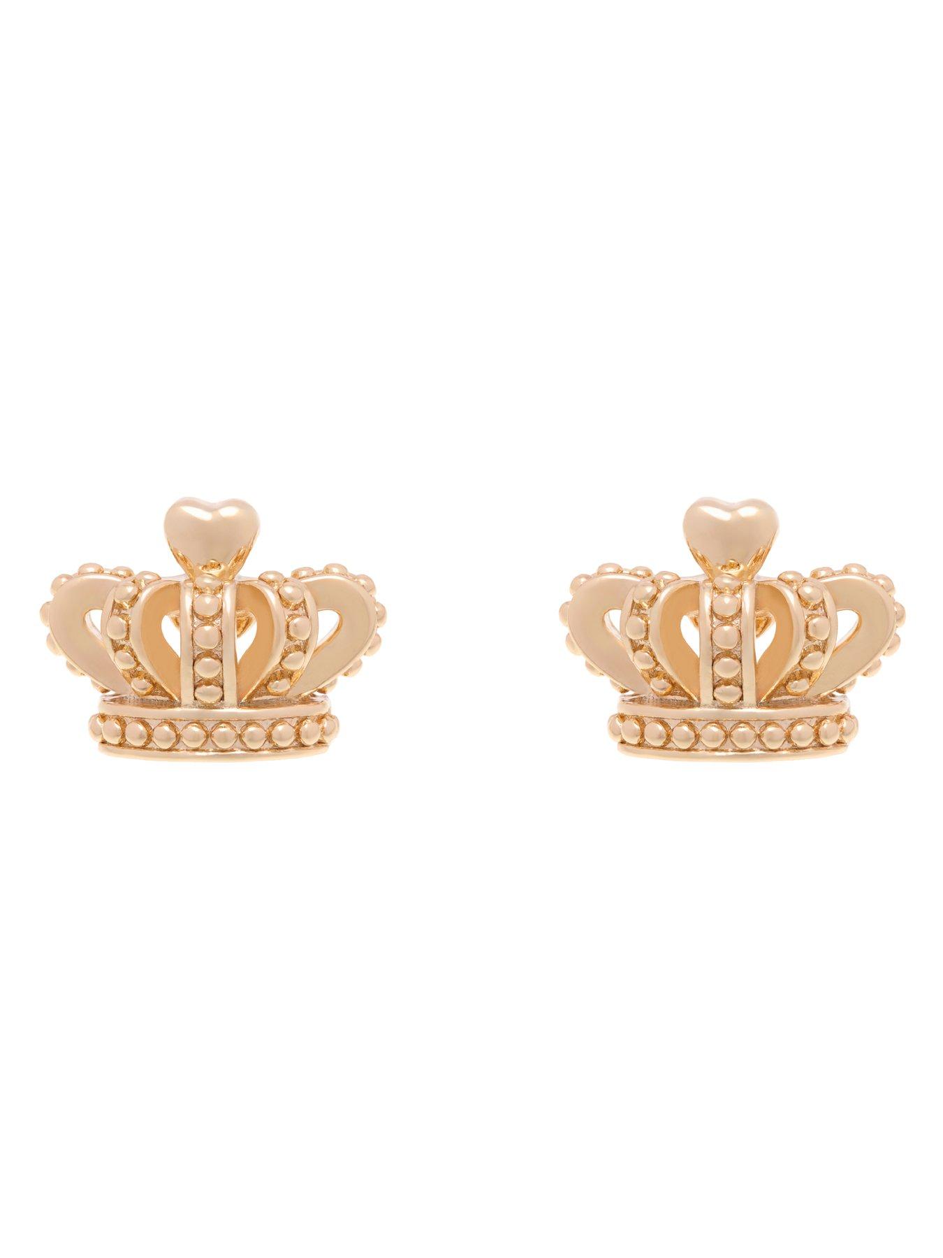 Image 3 of 6 of Juicy Couture Icon Crown Stud Earrings