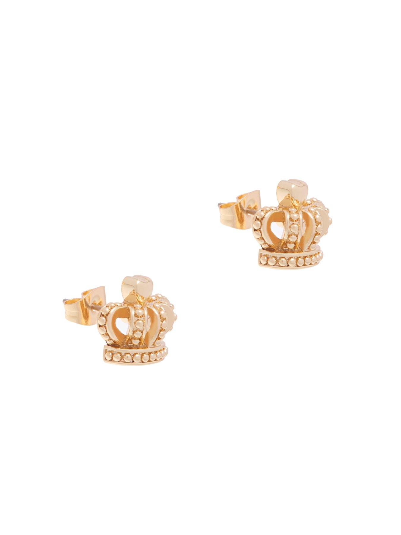 Image 4 of 6 of Juicy Couture Icon Crown Stud Earrings