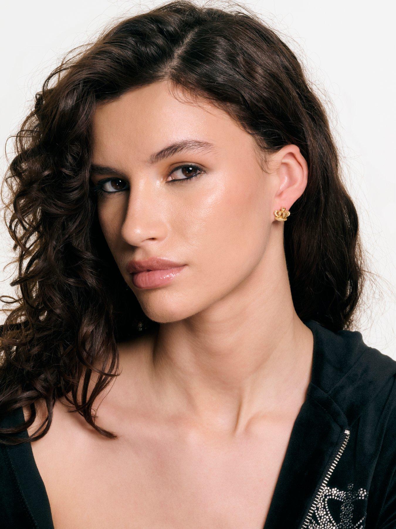 Image 5 of 6 of Juicy Couture Icon Crown Stud Earrings