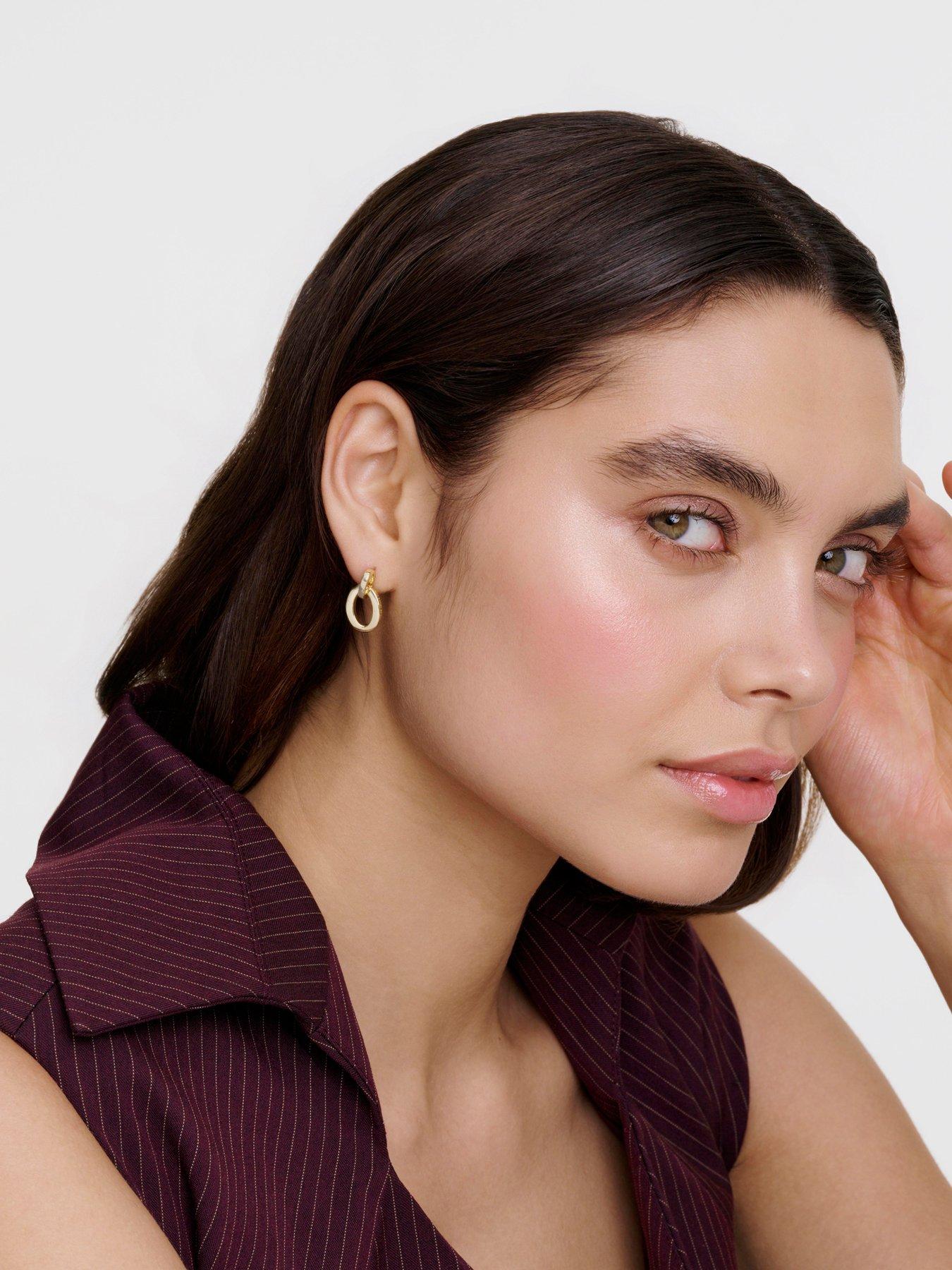 Image 4 of 7 of Karen Millen Chain Link Drop Earrings