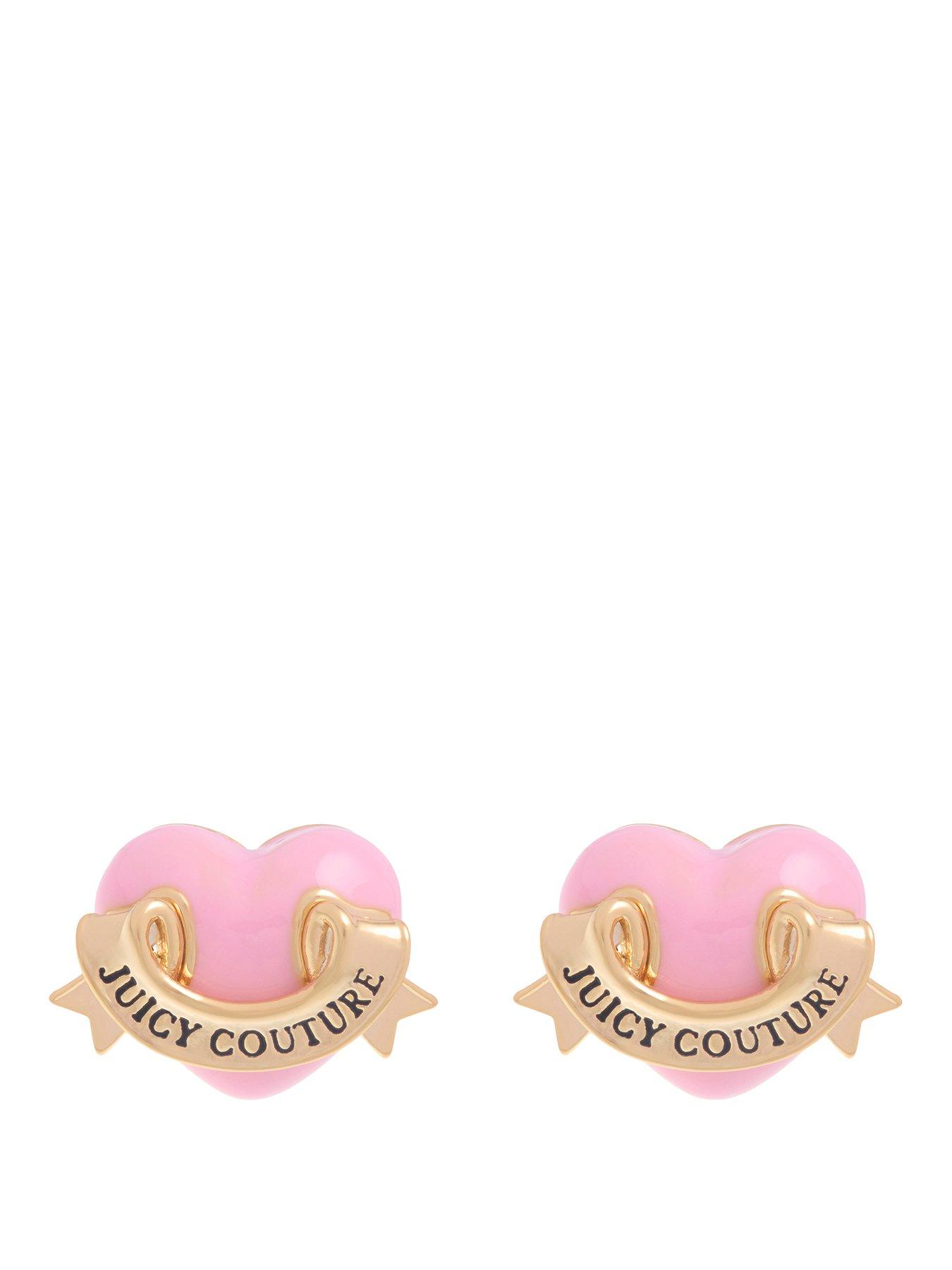 Juicy Couture Enamel Icon Heart Stud Earrings