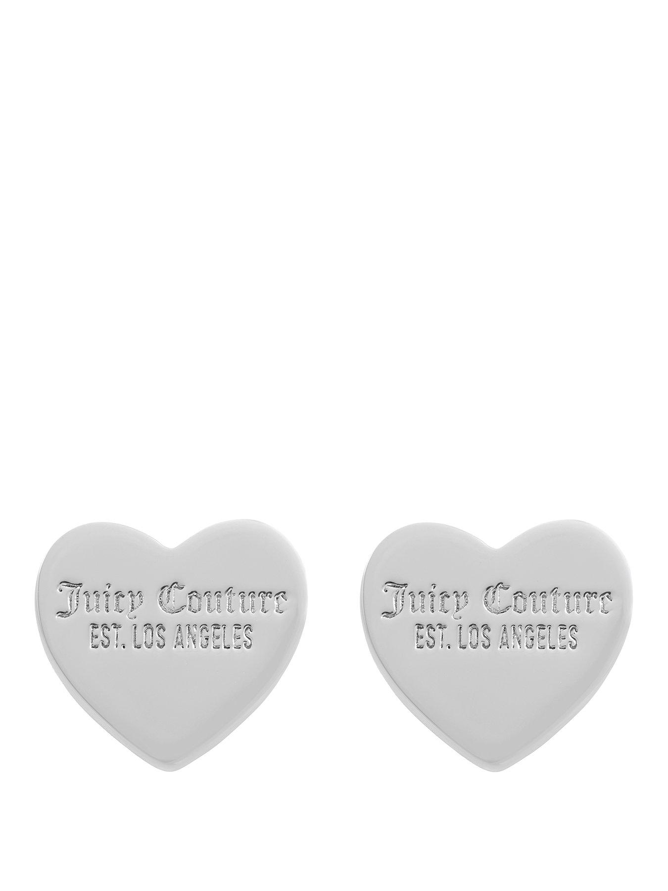 Image 1 of 6 of Juicy Couture Heart Stud Earrings