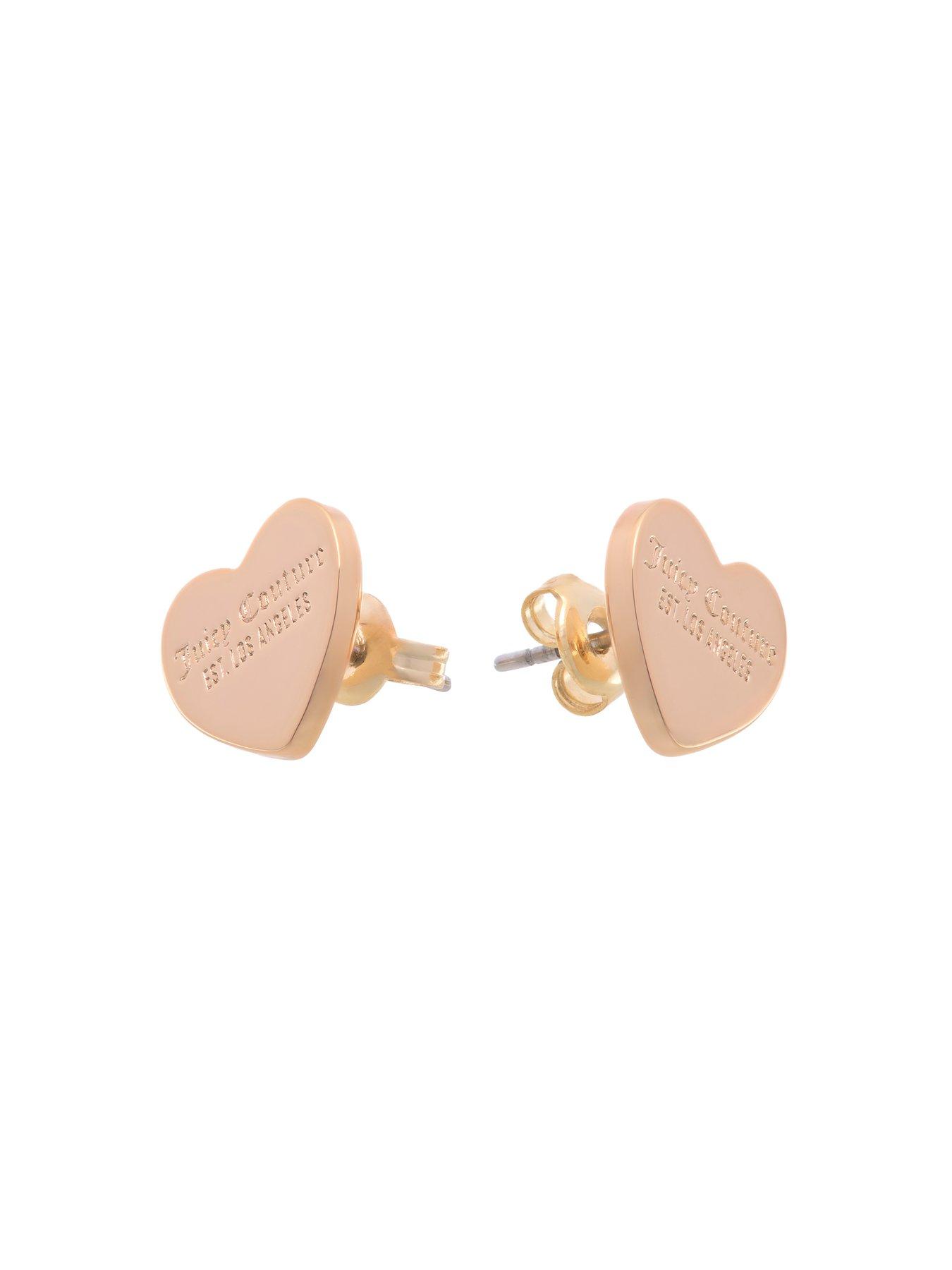 Image 2 of 7 of Juicy Couture Heart Stud Earrings
