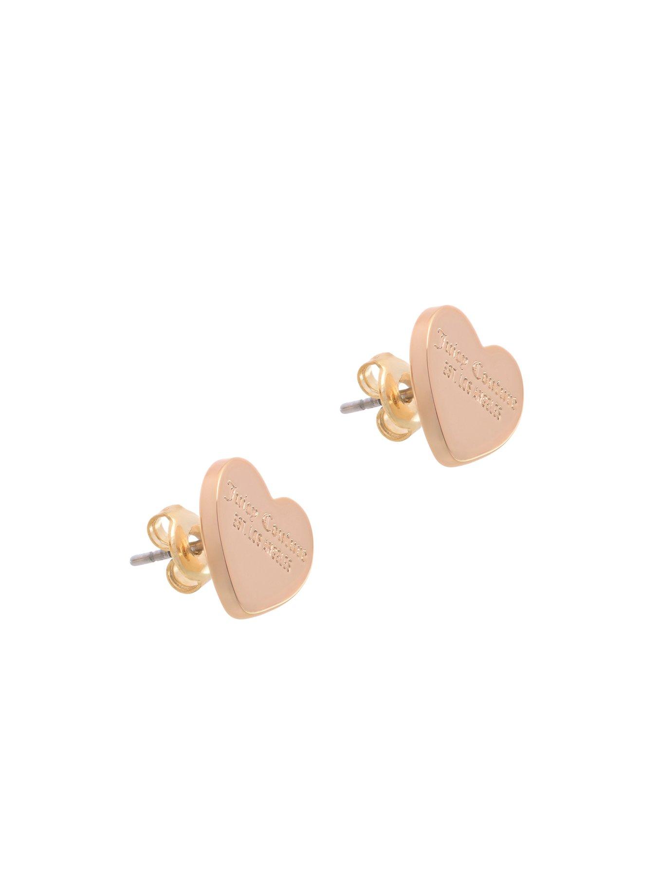 Image 4 of 7 of Juicy Couture Heart Stud Earrings