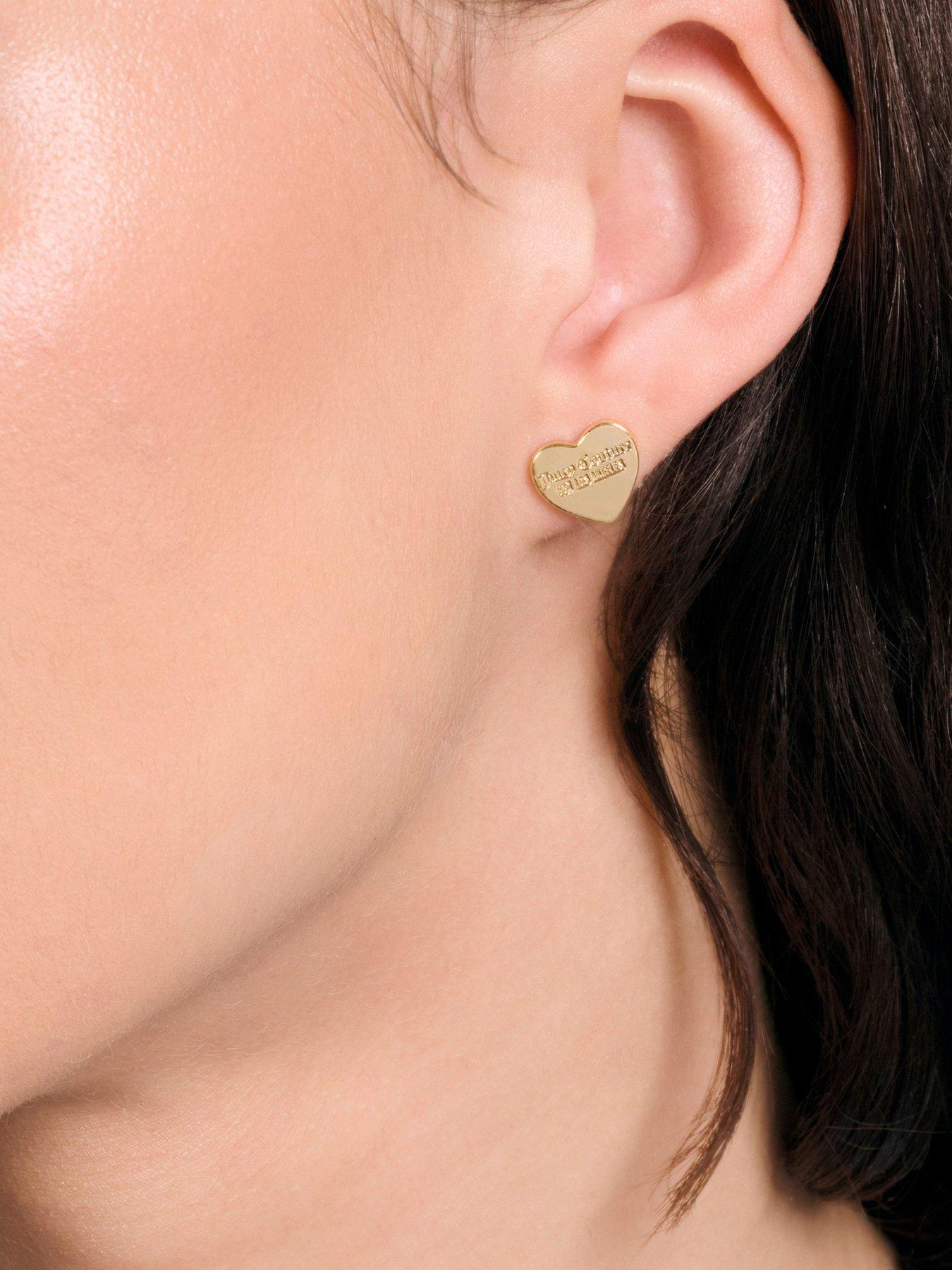 Image 5 of 7 of Juicy Couture Heart Stud Earrings