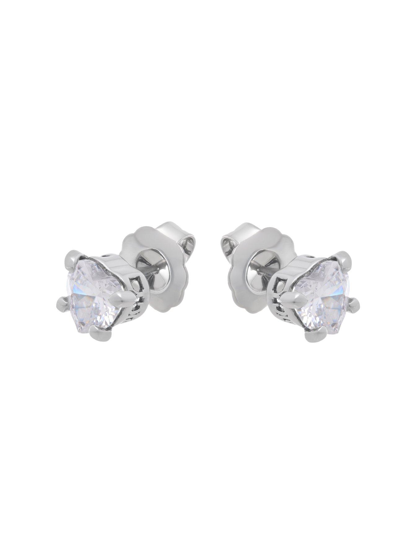 Image 2 of 7 of Juicy Couture Solitaire Crystal Heart Stud Earrings