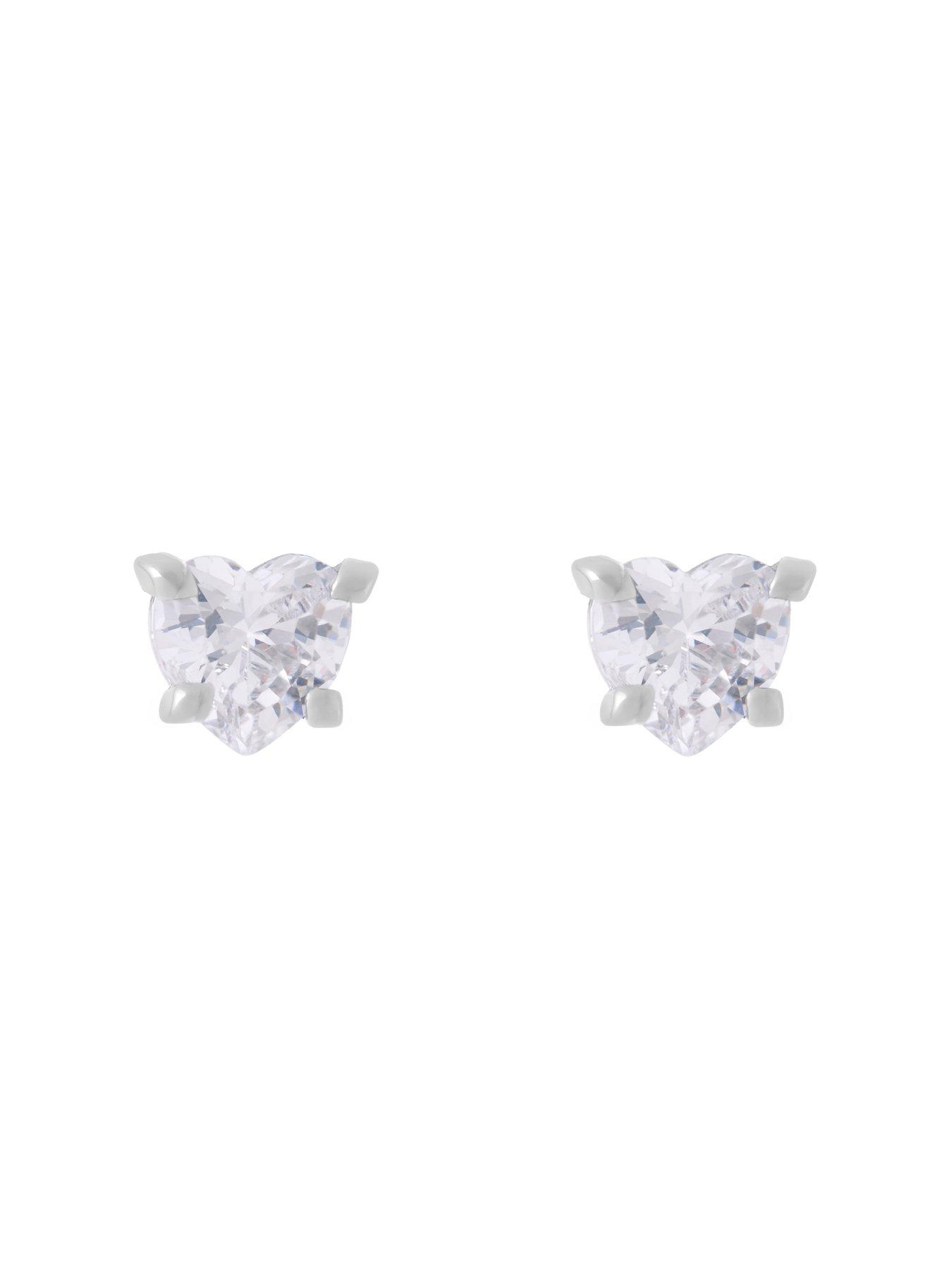 Image 3 of 7 of Juicy Couture Solitaire Crystal Heart Stud Earrings
