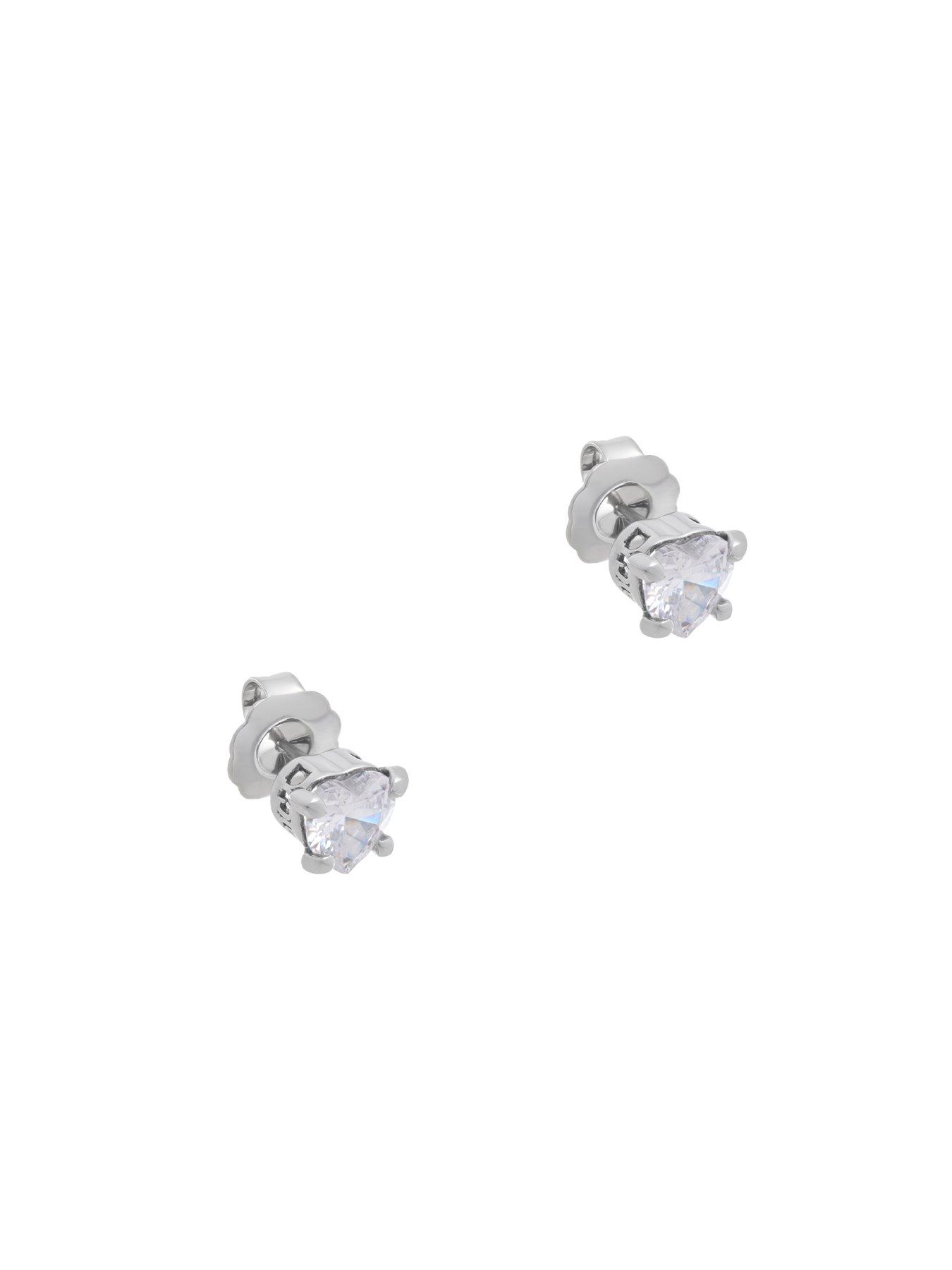 Image 4 of 7 of Juicy Couture Solitaire Crystal Heart Stud Earrings