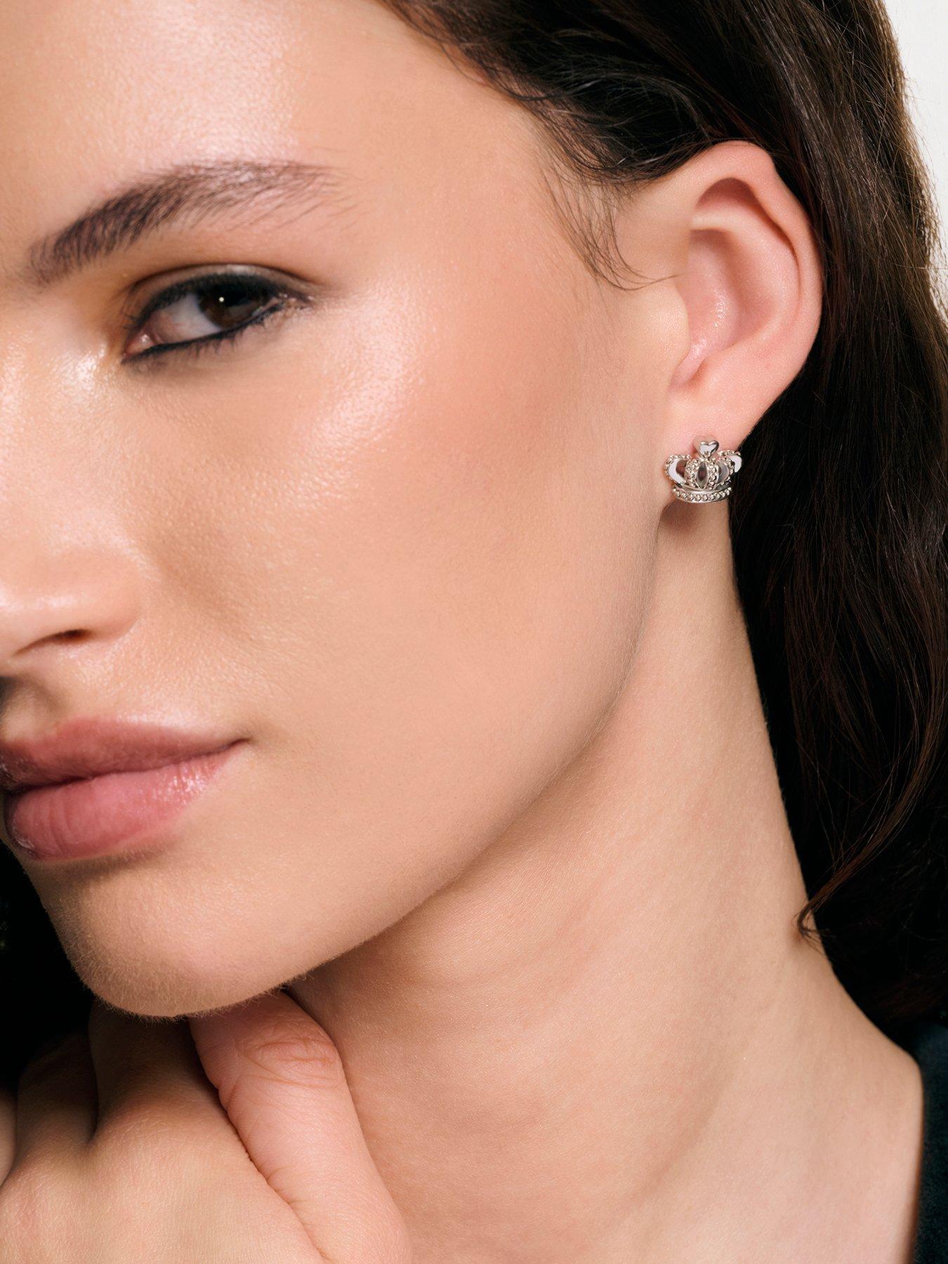 Image 1 of 6 of Juicy Couture Icon Crown Stud Earrings