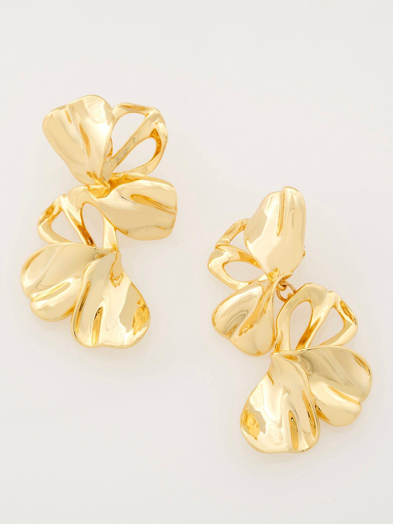 Image 1 of 6 of Ted Baker LEIGHANNA: Abstract Leaf Drop Earrings