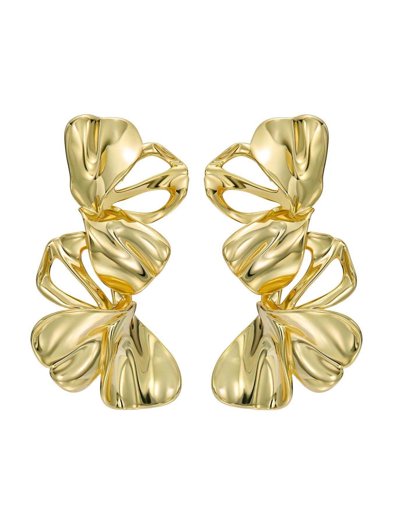 Image 2 of 6 of Ted Baker LEIGHANNA: Abstract Leaf Drop Earrings